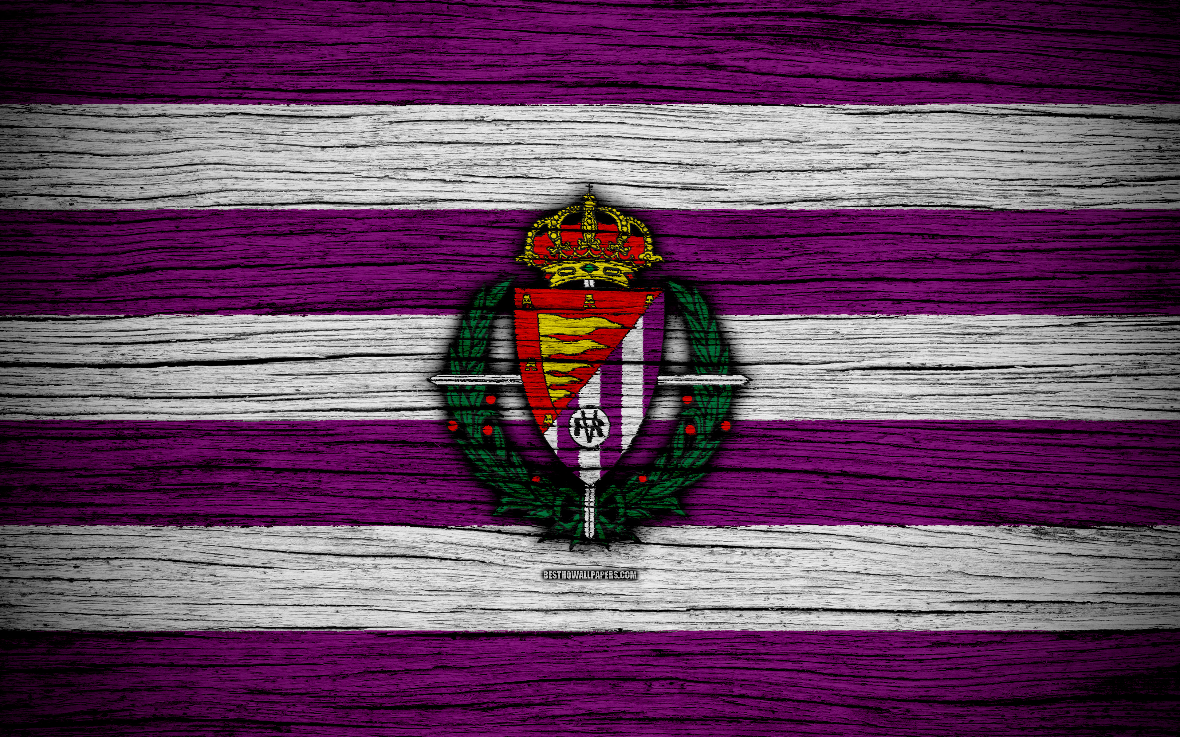 Laden Sie das Sport, Fußball, Logo, Emblem, Echtes Valladolid-Bild kostenlos auf Ihren PC-Desktop herunter