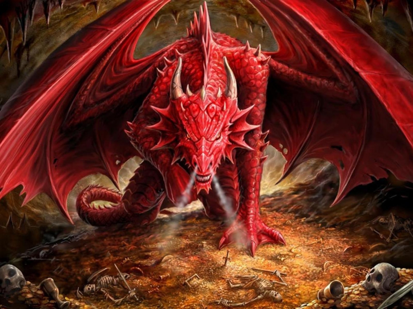 37200 Bild herunterladen fantasie, dragons, rot - Hintergrundbilder und Bildschirmschoner kostenlos