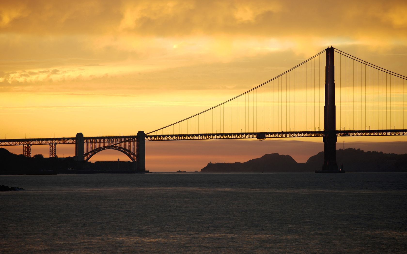 Laden Sie das San Francisco, Städte, Übernachtung, Brücke, Sea-Bild kostenlos auf Ihren PC-Desktop herunter