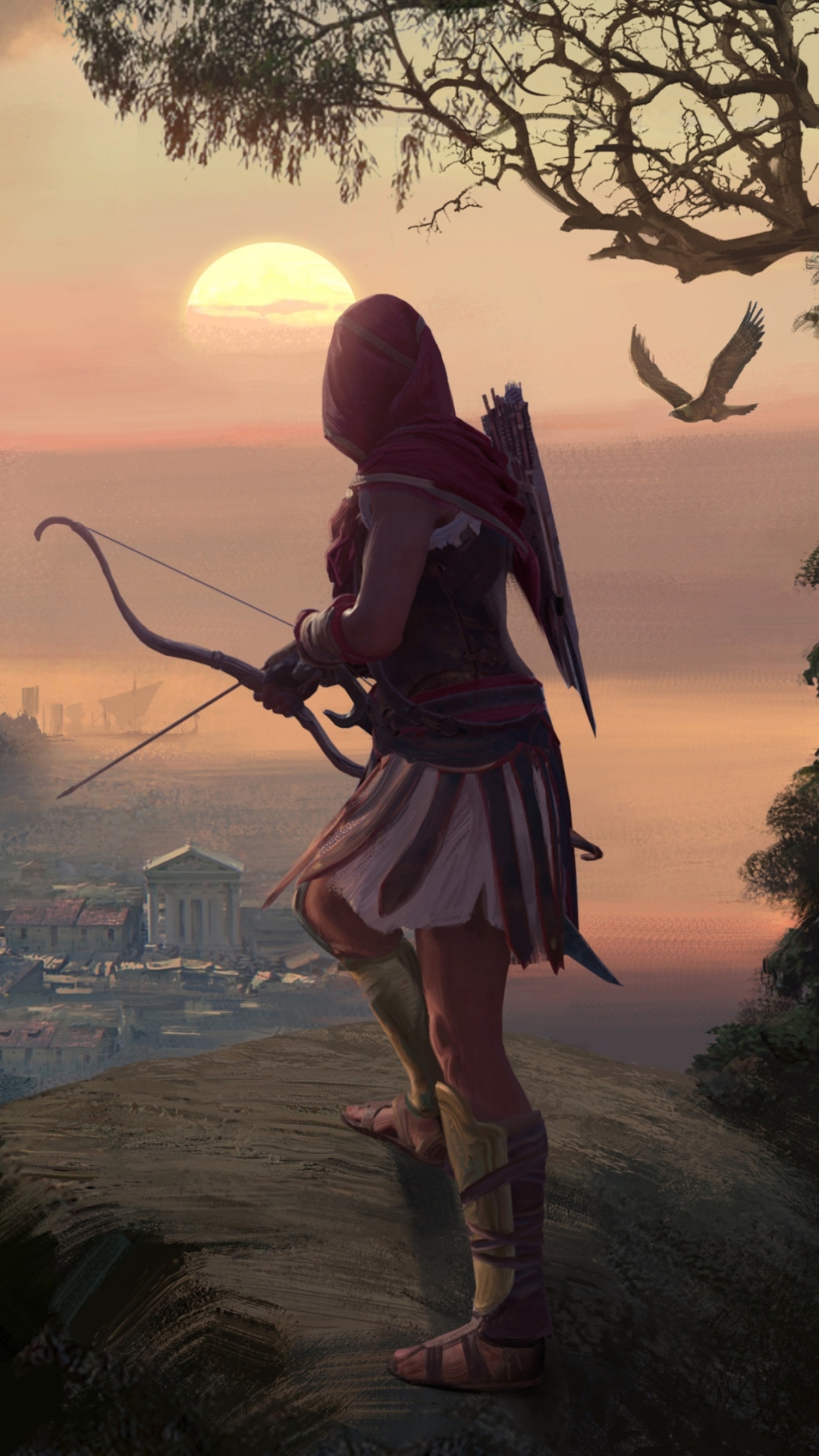 Descarga gratuita de fondo de pantalla para móvil de Arco, Arquero, Videojuego, Assassin's Creed, Mujer Guerrera, Assassin's Creed: Odyssey.