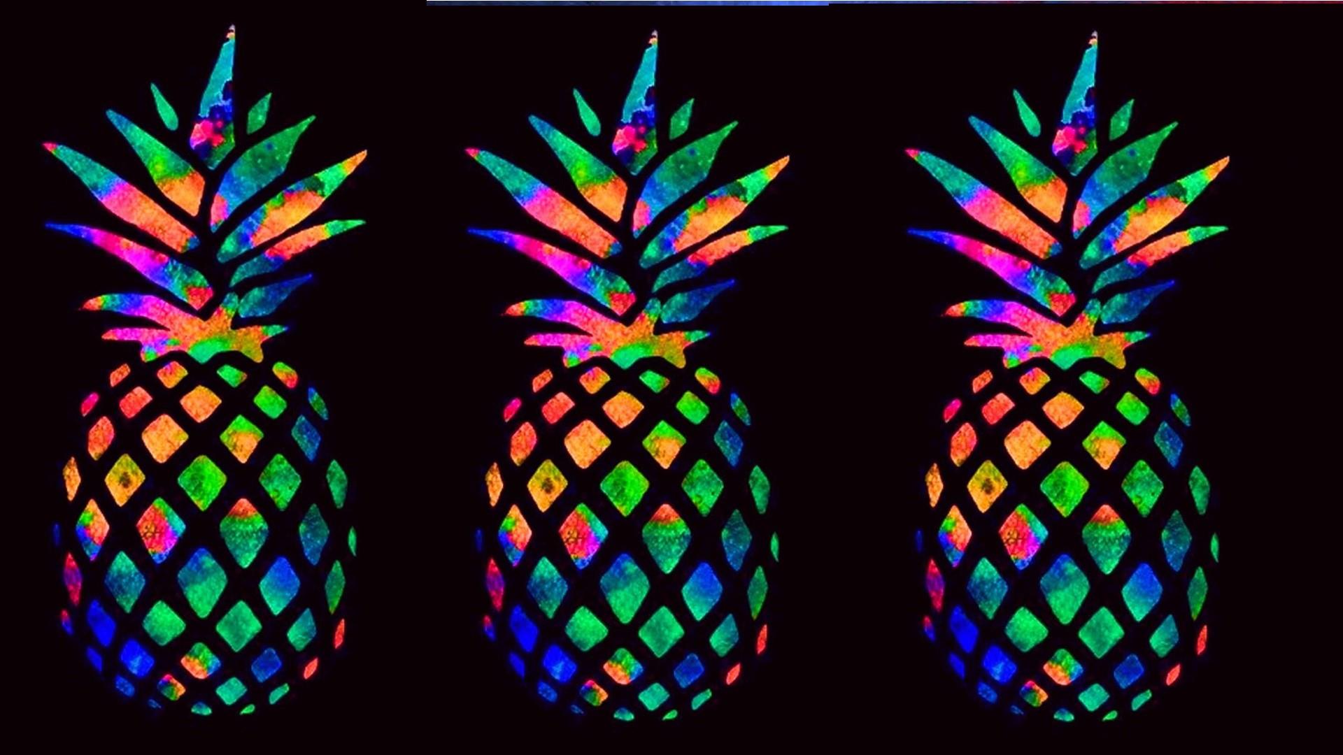 Free download wallpaper Colors, Colorful, Artistic, Pineapple on your PC desktop