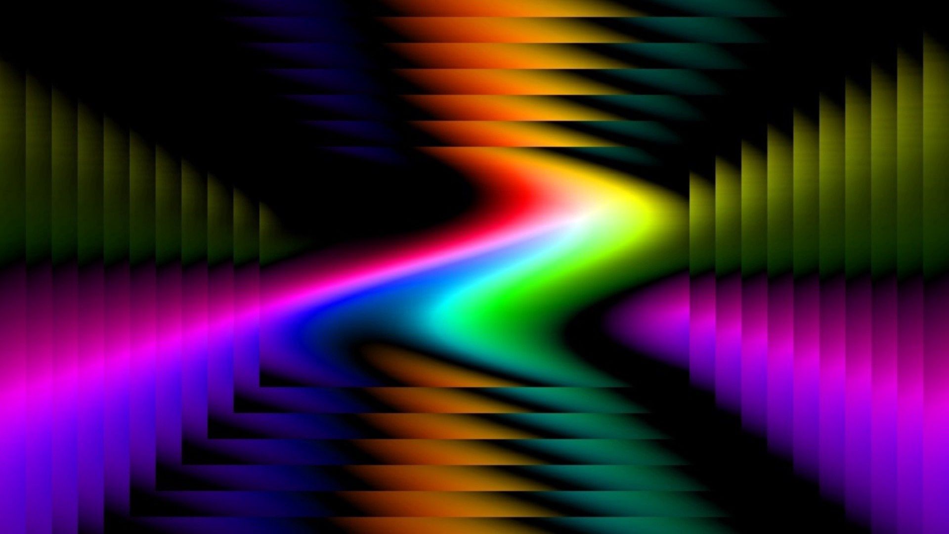 Desktop FHD abstract, background, lines, colorful, colourful, bends