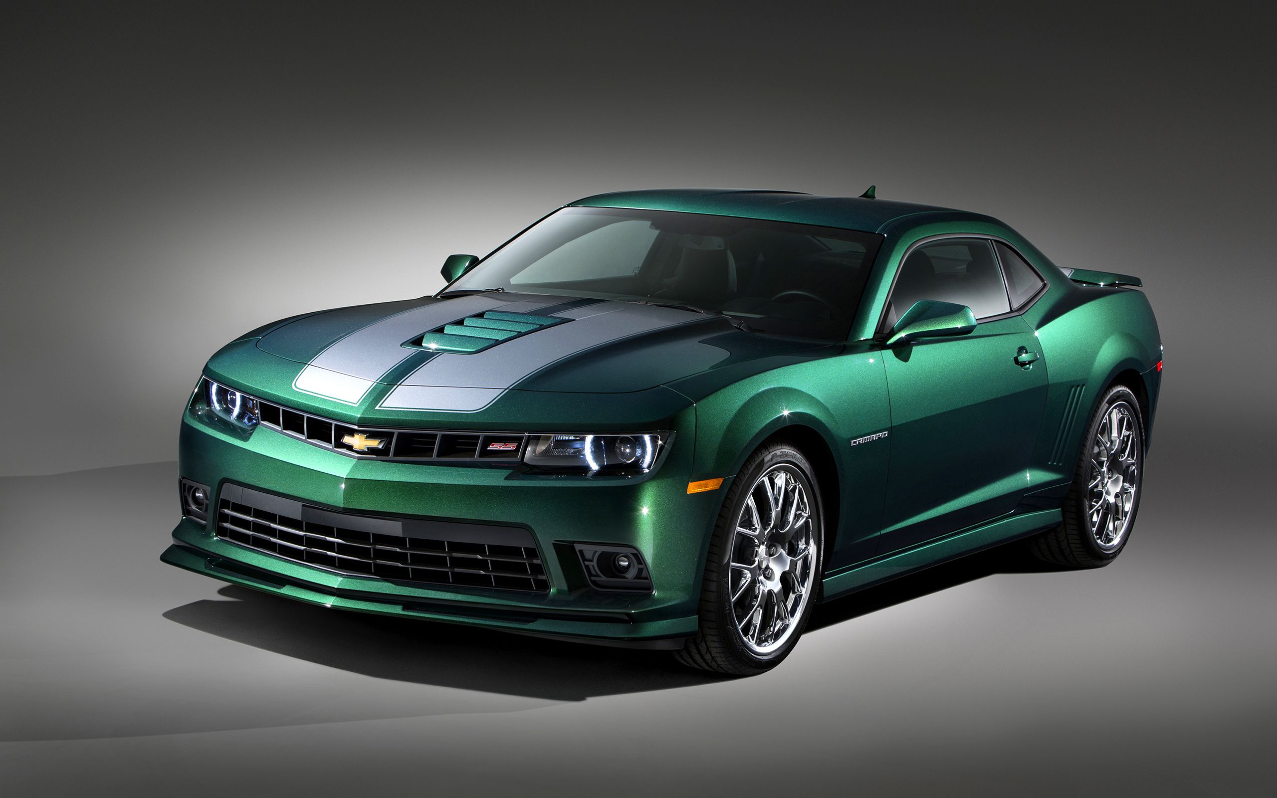 Download mobile wallpaper Chevrolet, Car, Chevrolet Camaro, Muscle Car, Vehicles, Green Car for free.