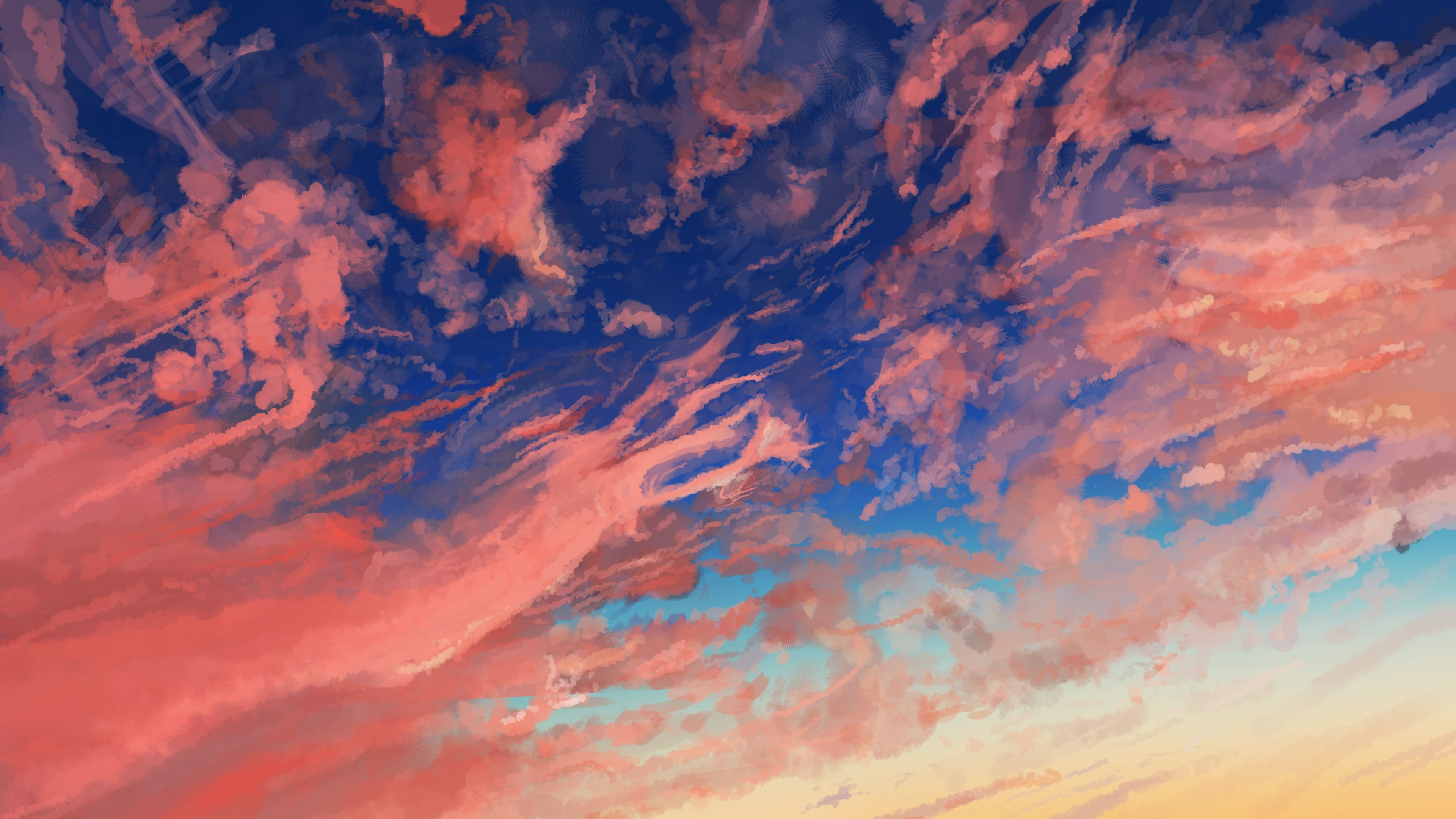 Free download wallpaper Anime, Sky, Cloud, Original on your PC desktop