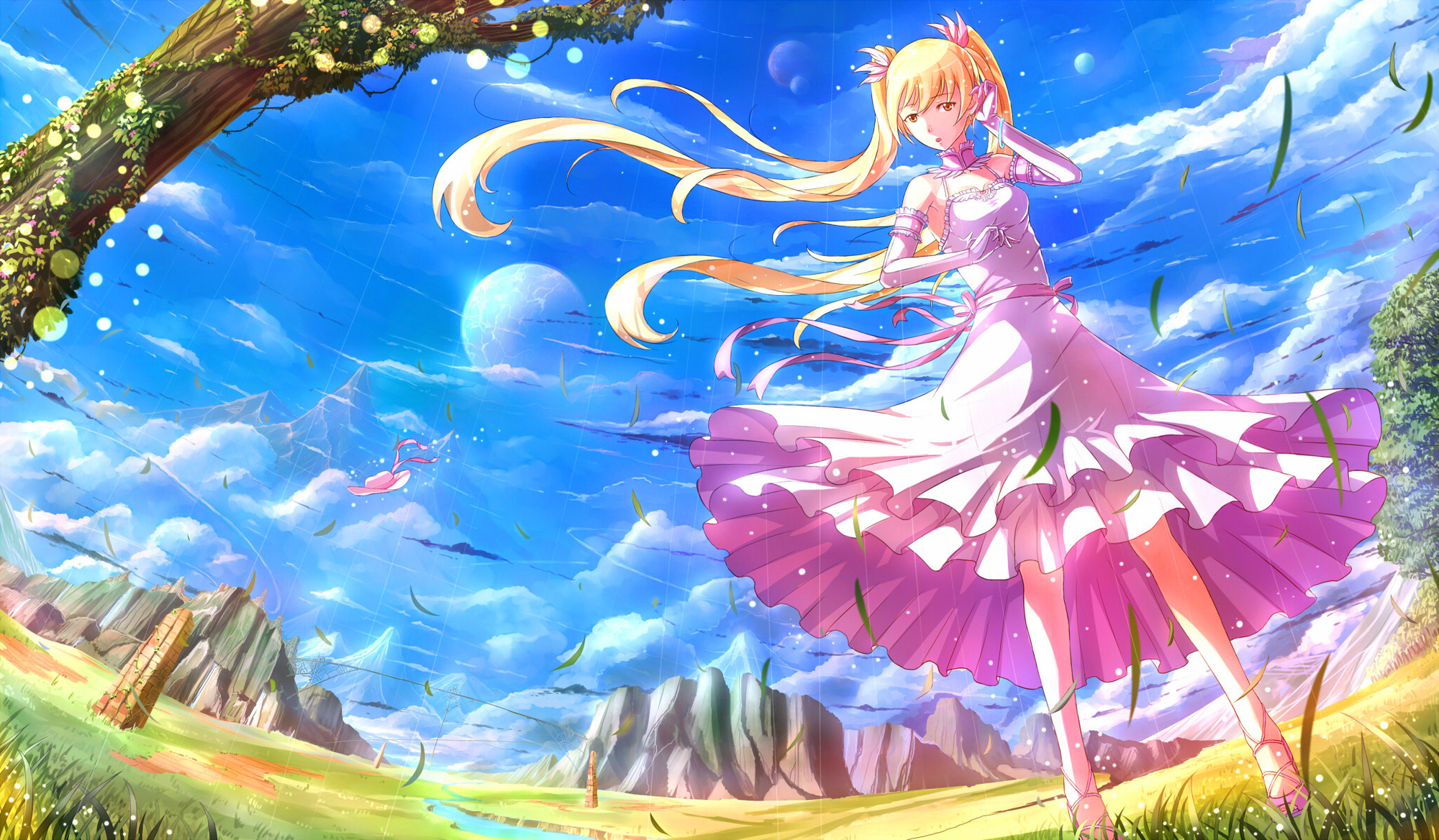 Handy-Wallpaper Sommer, Kleid, Original, Animes kostenlos herunterladen.