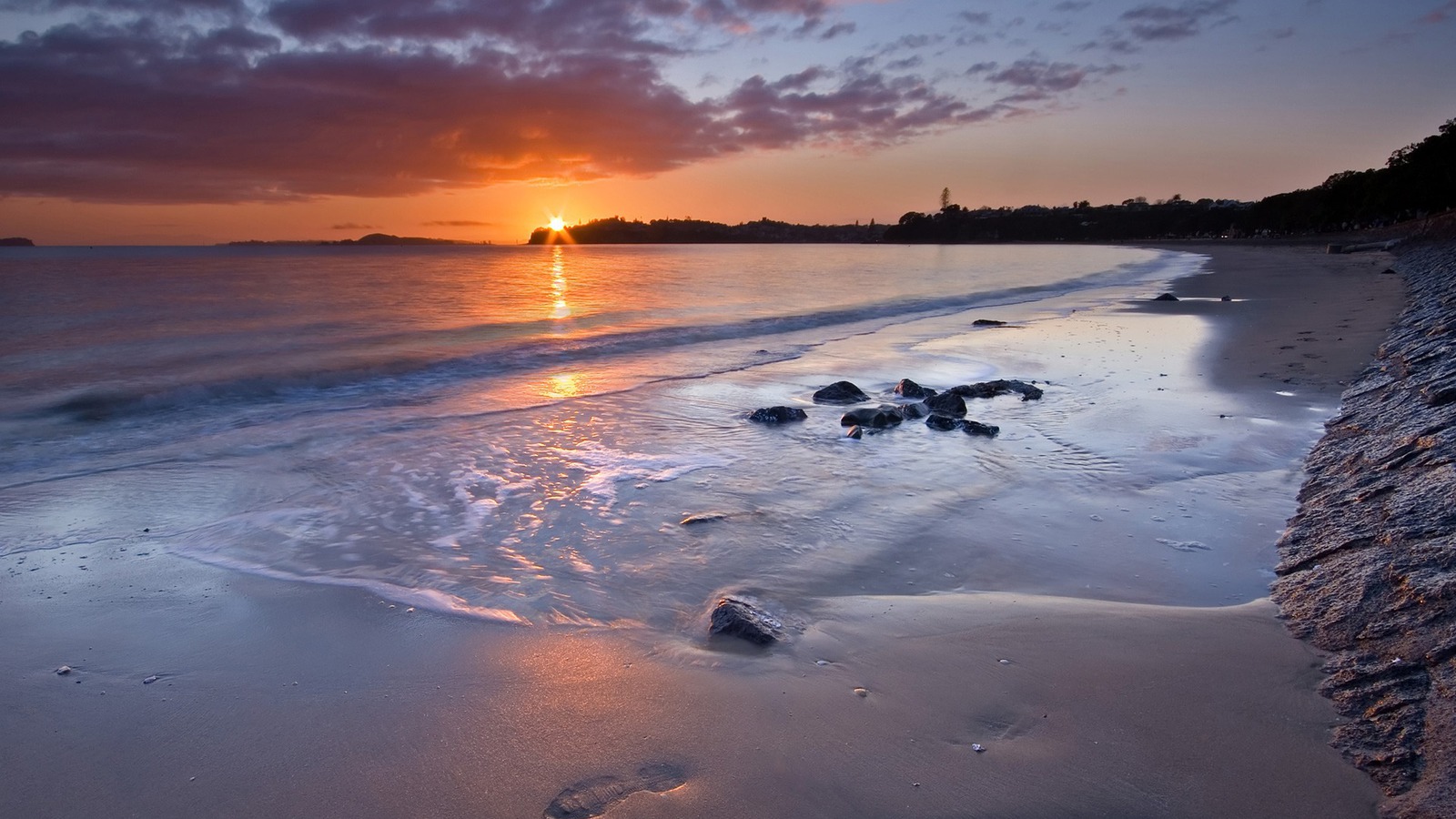 Free download wallpaper Sunset, Beach, Ocean, Earth, Coastline on your PC desktop