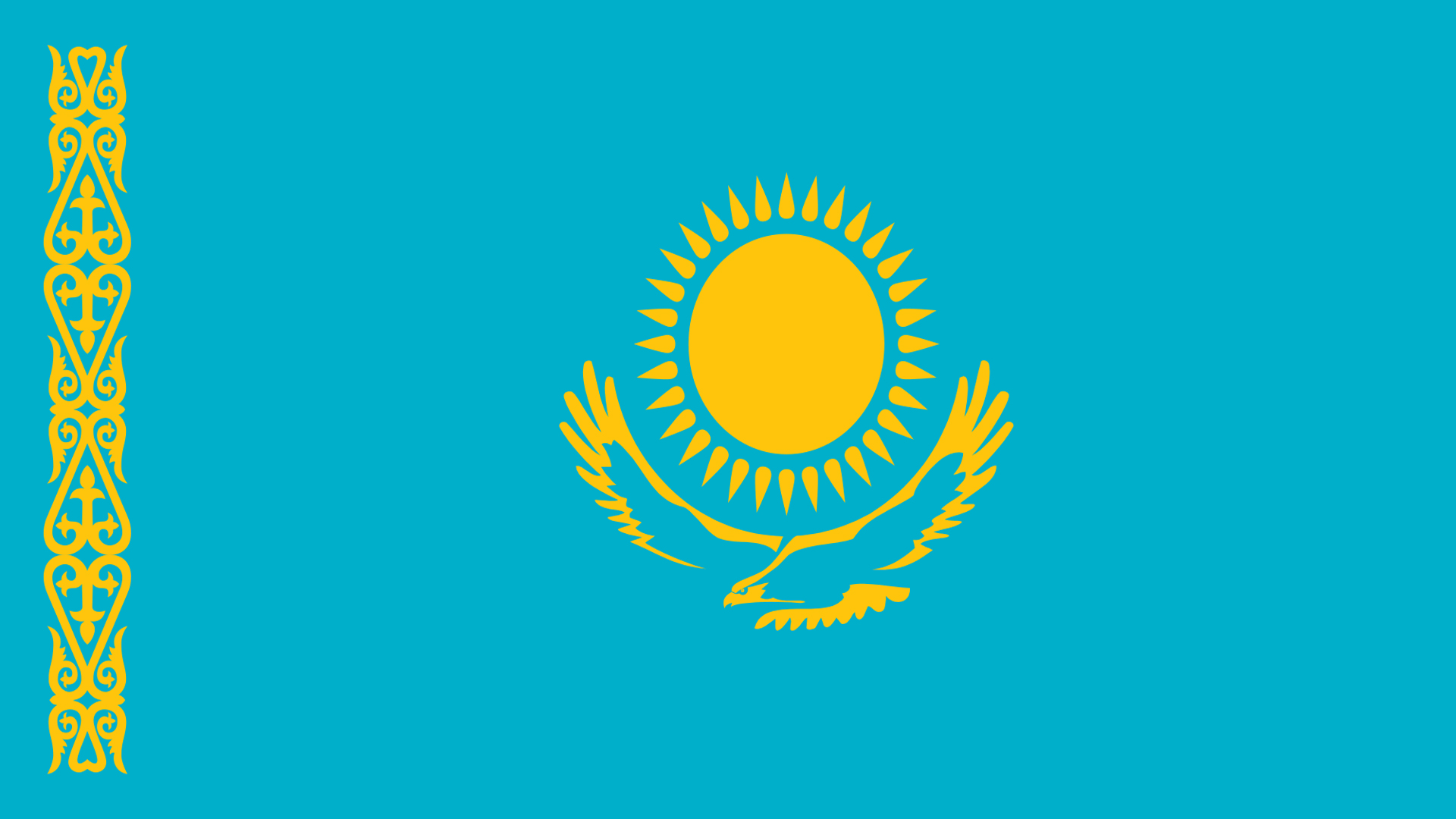 352980壁紙のダウンロードその他, カザフスタンの国旗, フラグ-スクリーンセーバーと写真を無料で