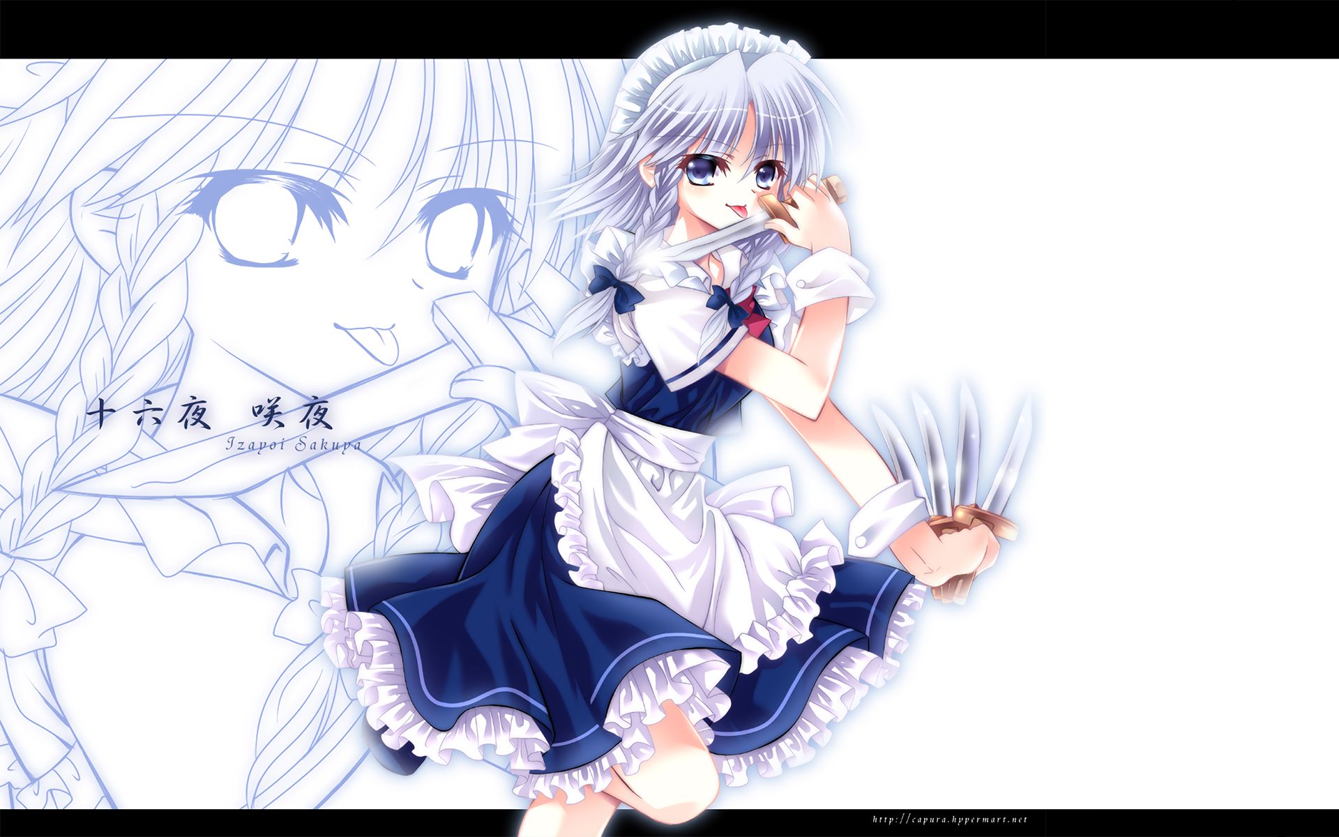 Téléchargez gratuitement l'image Animé, Touhou, Sakuya Izayoi sur le bureau de votre PC