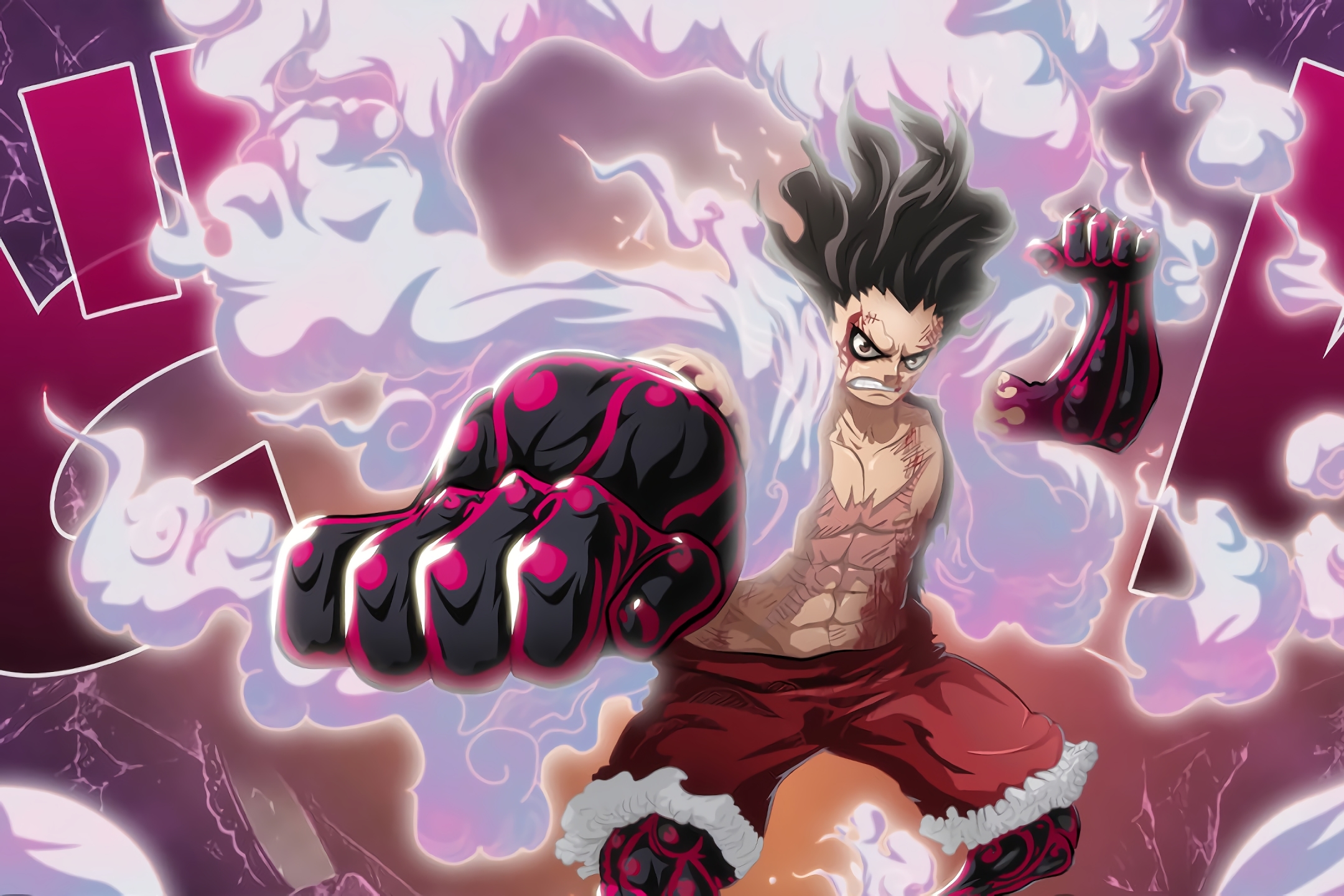 Download mobile wallpaper Anime, Angry, One Piece, Monkey D Luffy, Gear Fourth for free.