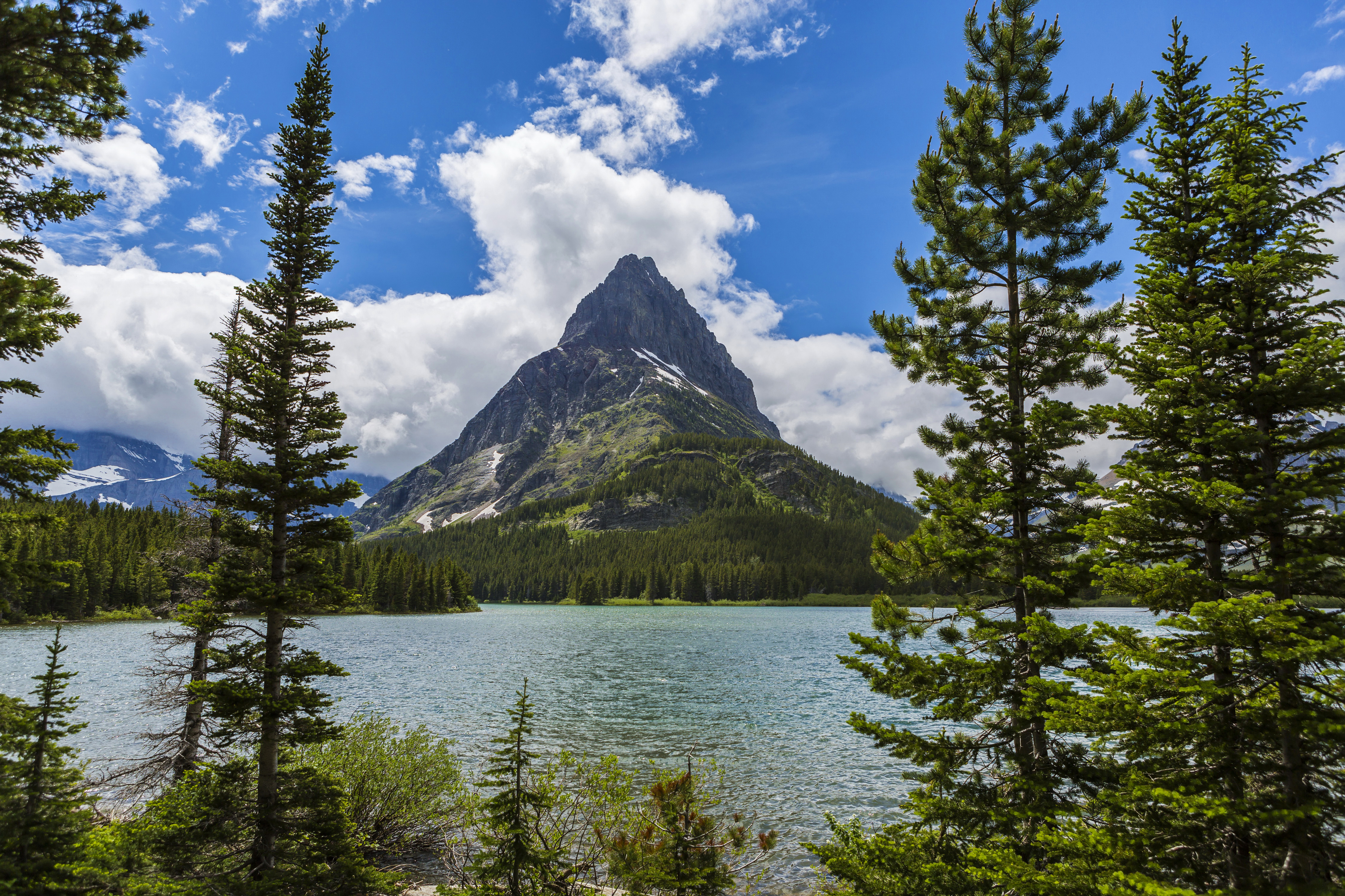 Free download wallpaper Landscape, Nature, Mountains, Mountain, Peak, Lake, Tree, Earth on your PC desktop