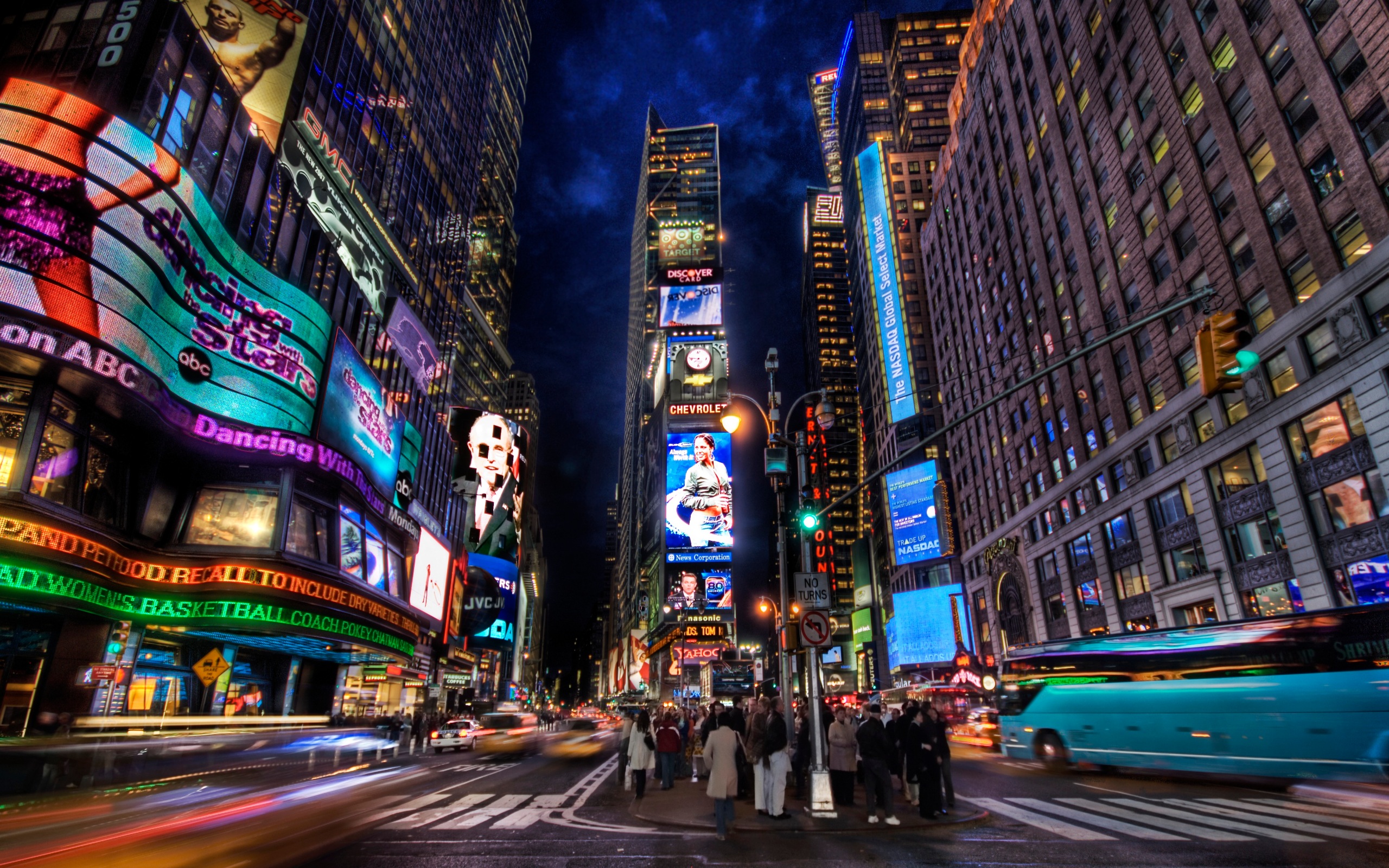 man made, colorful, new york, times square, city, colors, light, night