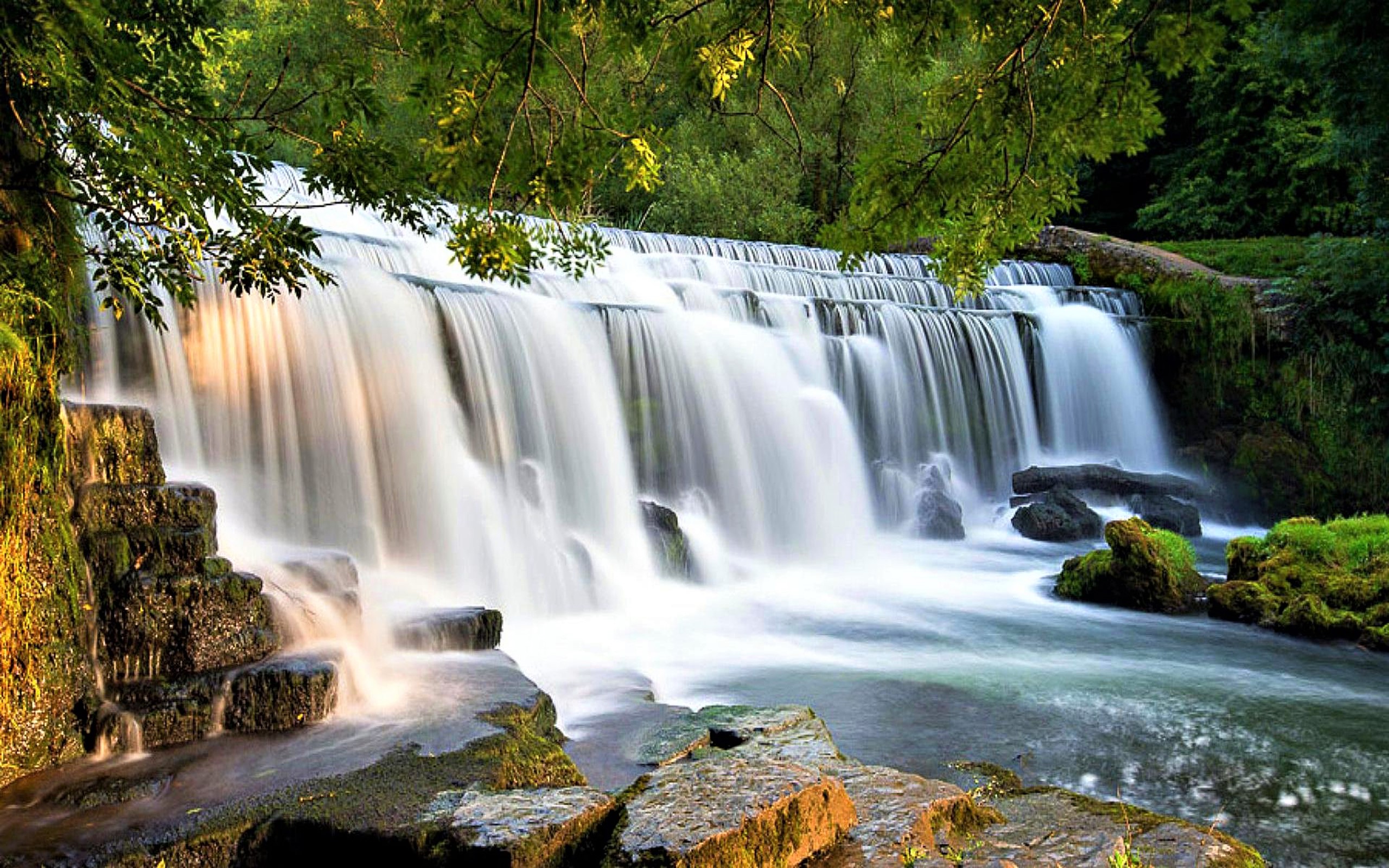 Download mobile wallpaper Waterfall, Earth, Greenery for free.