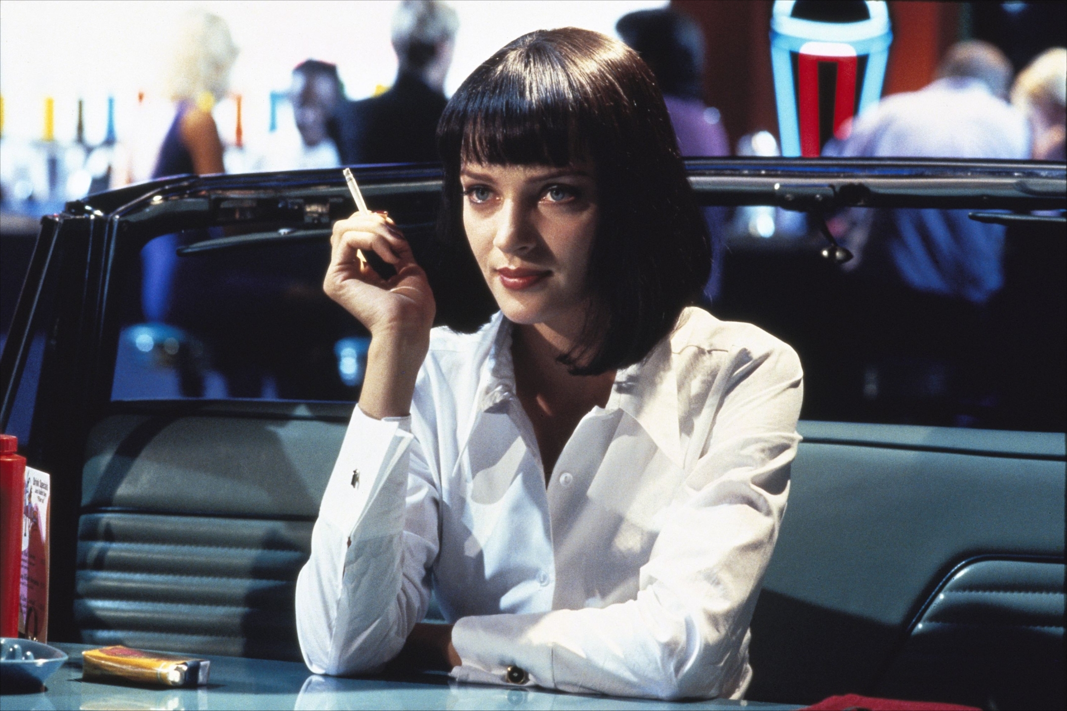 Download mobile wallpaper Uma Thurman, Pulp Fiction, Movie for free.