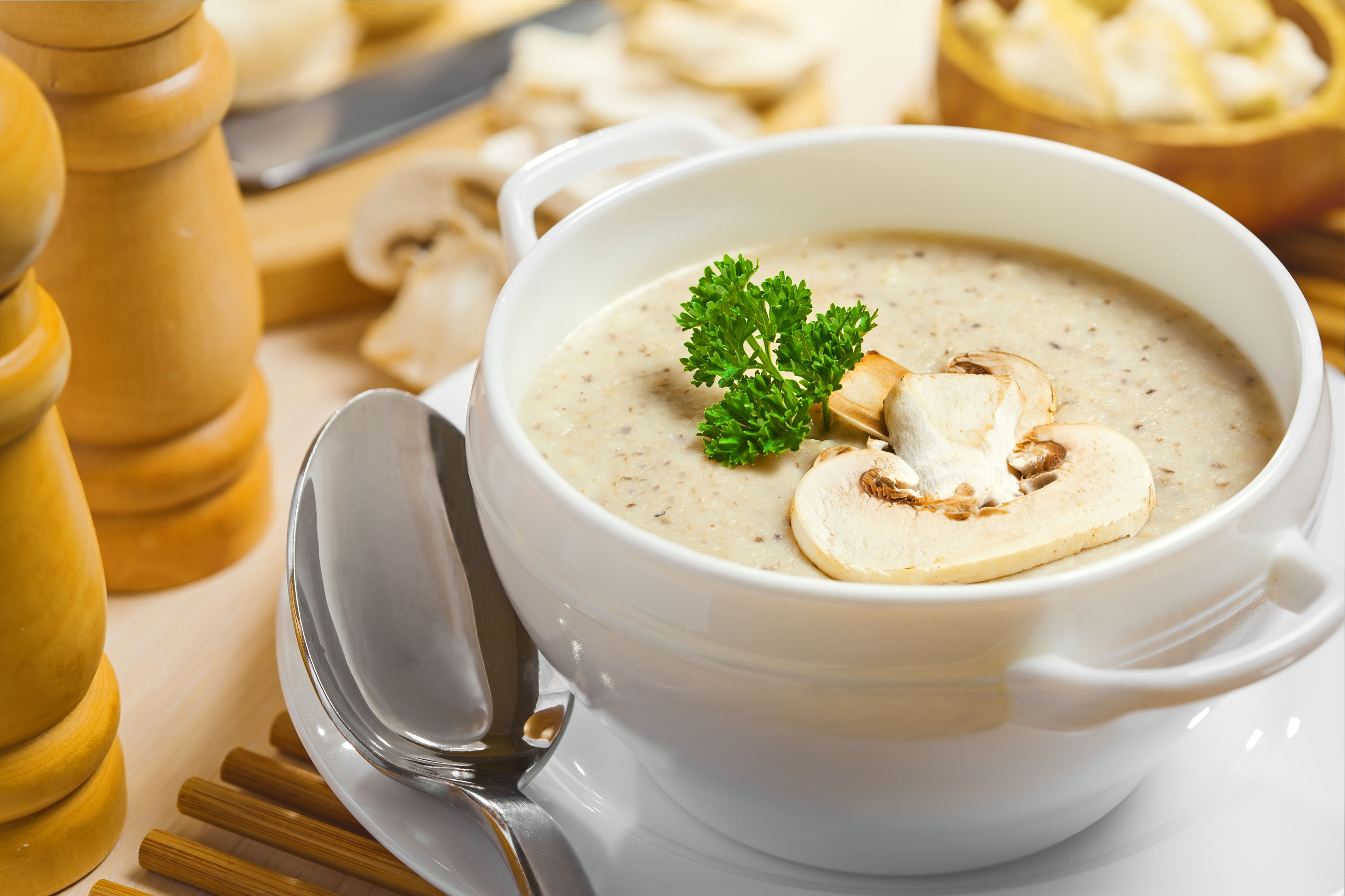 Laden Sie das Pilz, Suppe, Nahrungsmittel-Bild kostenlos auf Ihren PC-Desktop herunter