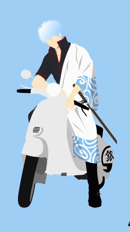 Baixar papel de parede para celular de Anime, Minimalista, Alma De Prata, Gintoki Sakata gratuito.