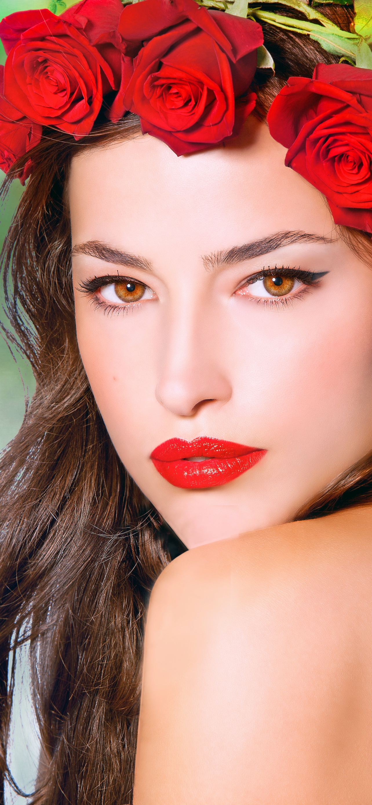 Download mobile wallpaper Rose, Beautiful, Face, Model, Women for free.