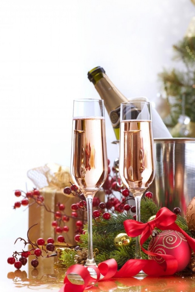 無料モバイル壁紙新年, クリスマス, シャンパン, 食べ物, アルコールをダウンロードします。