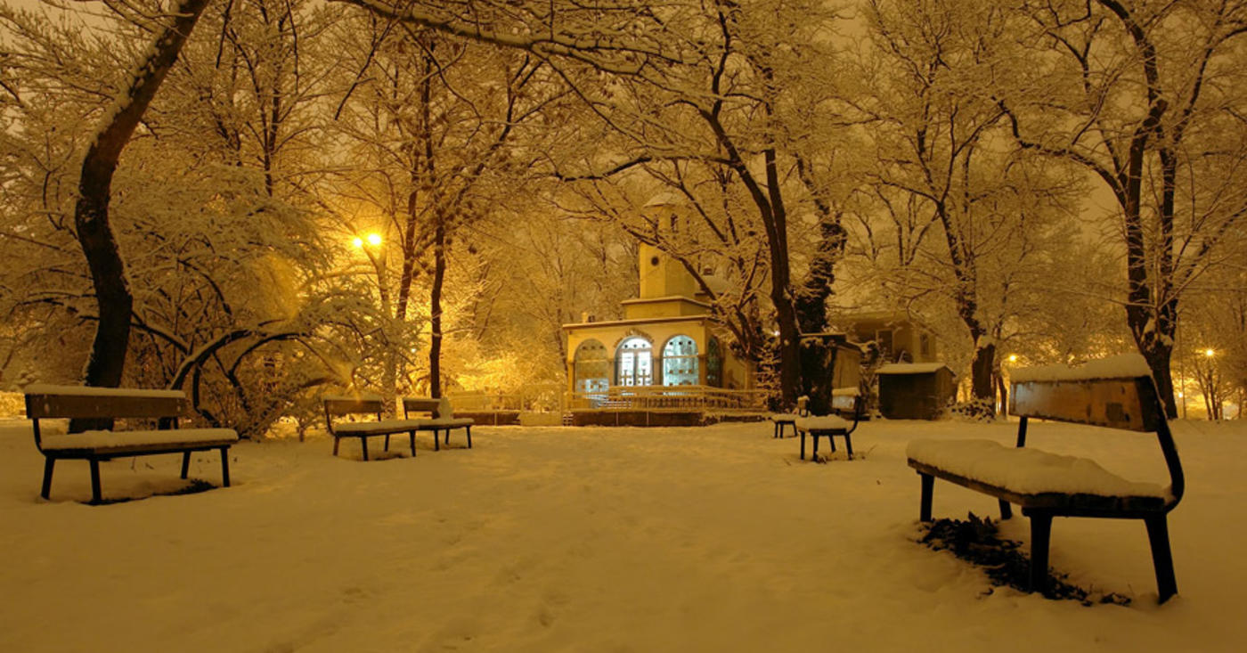 Download mobile wallpaper Winter, Snow, Park, Evening, Photography for free.