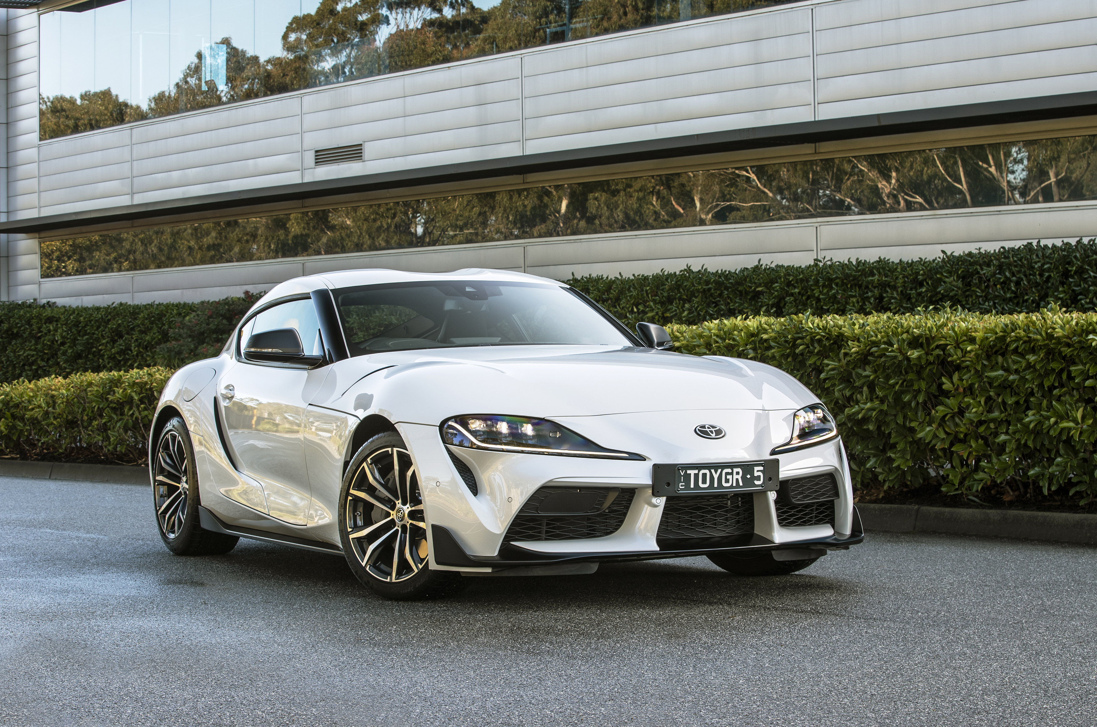 Download mobile wallpaper Toyota, Car, Vehicles, White Car, Toyota Gr Supra for free.