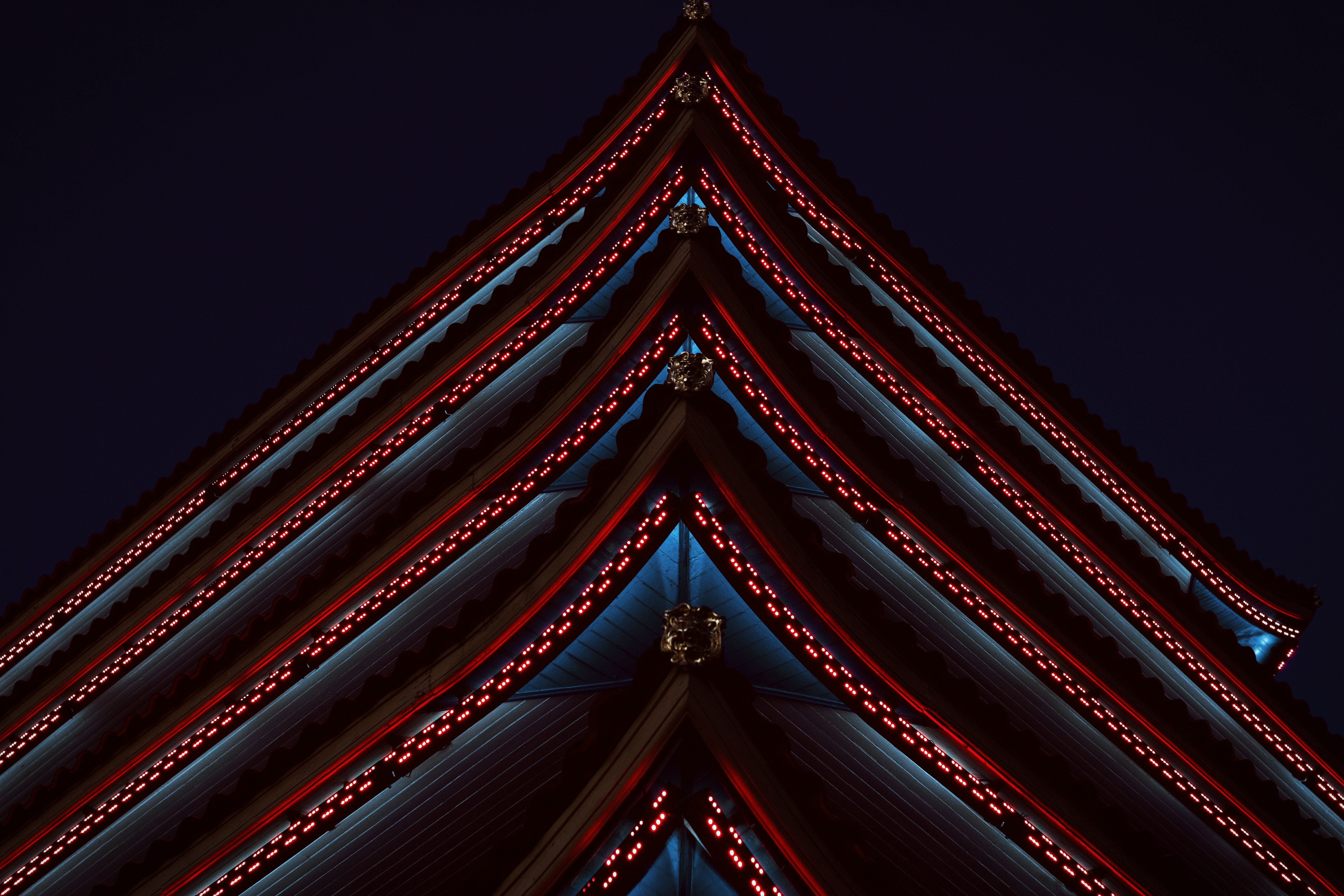 Download mobile wallpaper Roof, Miscellaneous, Miscellanea, Symmetry, Pagoda, Architecture for free.