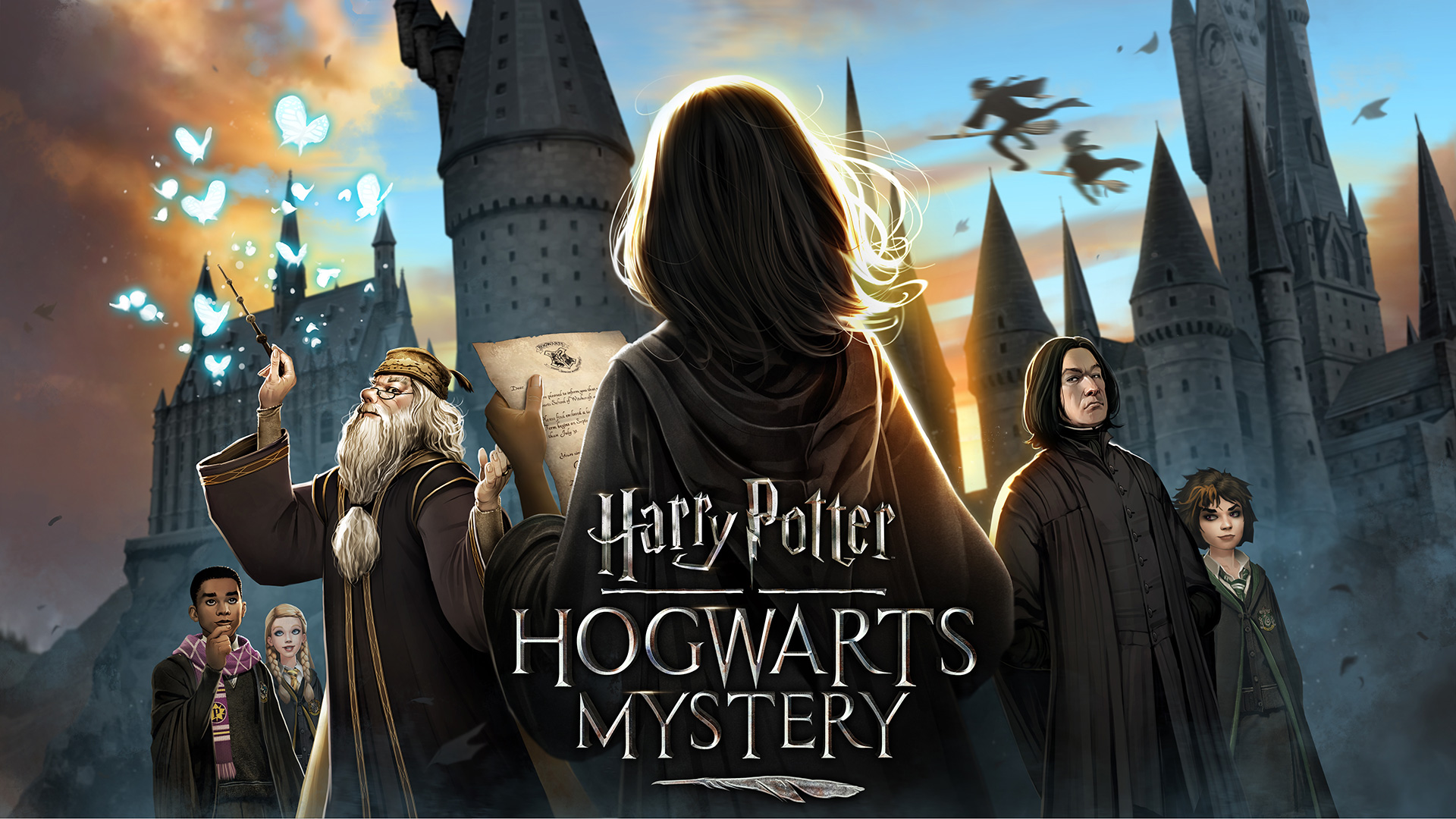 harry potter: hogwarts mystery, video game, albus dumbledore, andre egwu, merula snyde, penny haywood, severus snape