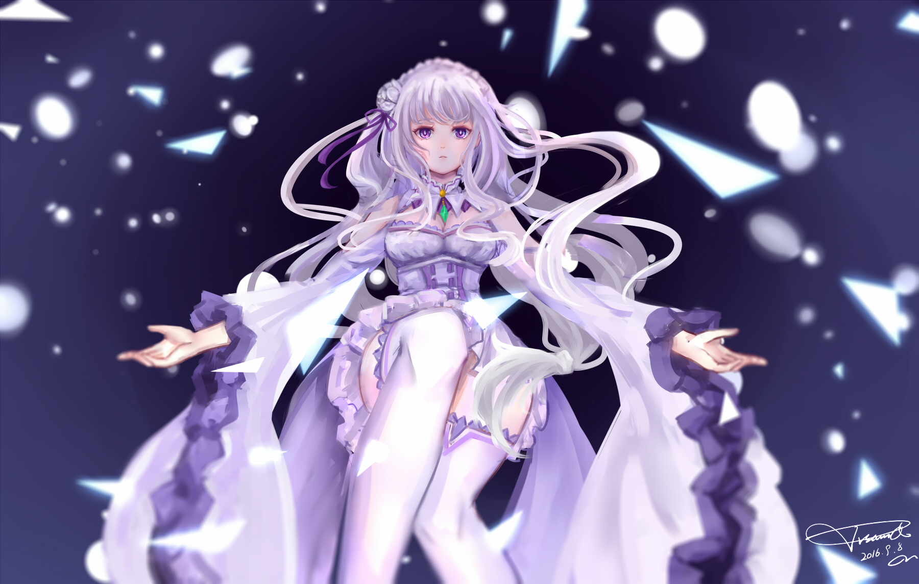 Descarga gratuita de fondo de pantalla para móvil de Animado, Emilia (Re:zero), Re:zero Comenzando La Vida En Otro Mundo.