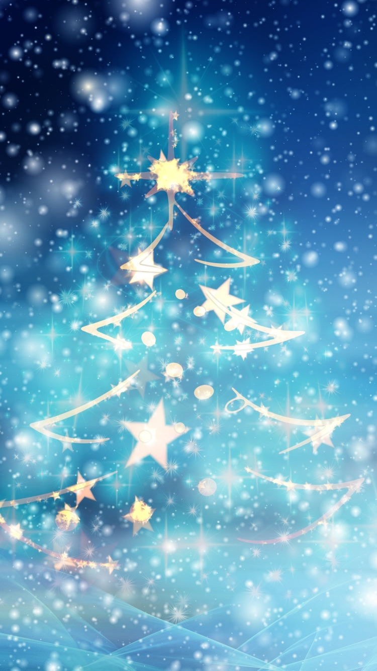 Download mobile wallpaper Christmas, Holiday, Christmas Tree, Snowfall for free.