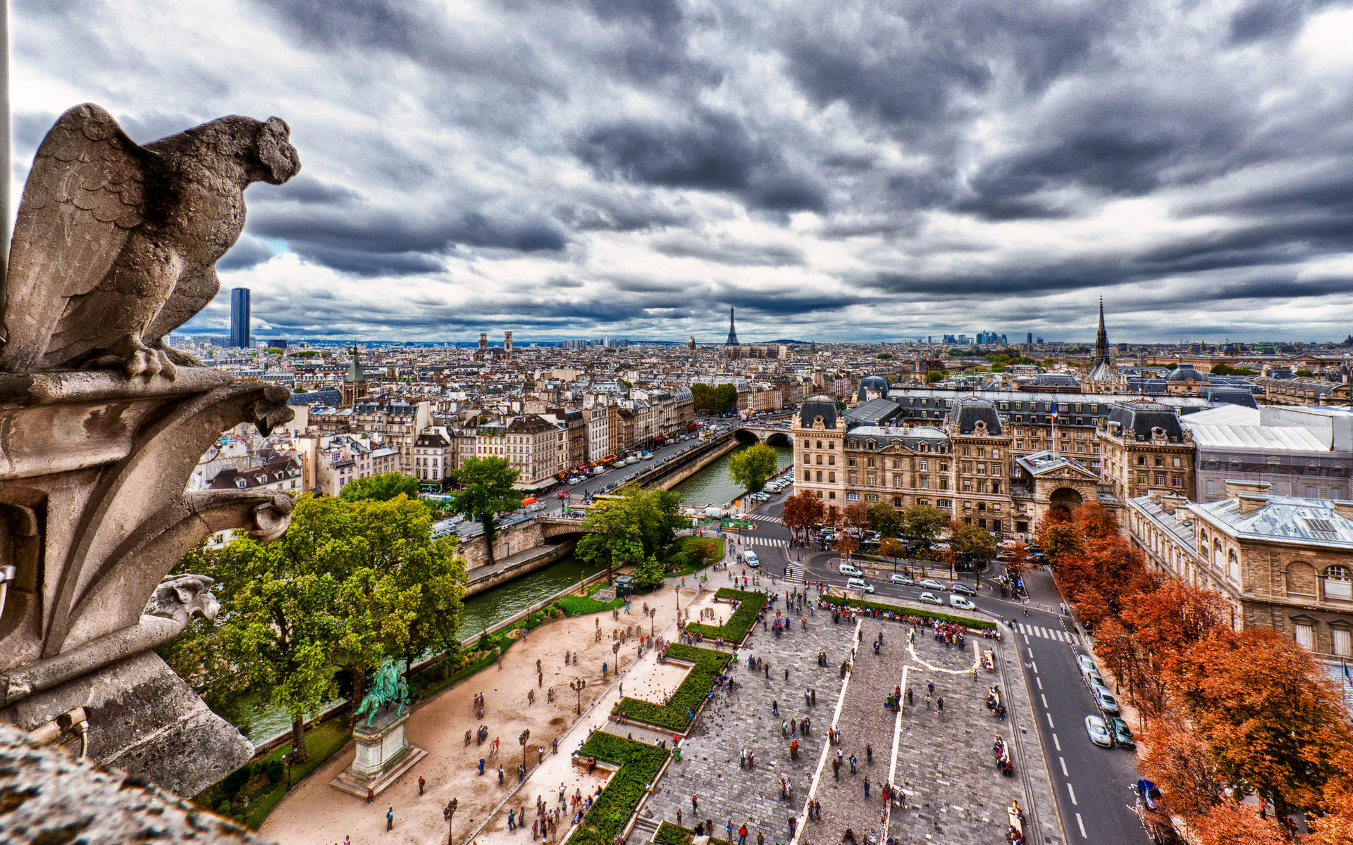 Скачать картинку Города, Архитектура, Париж, Горизонт, Франция, Здание, Панорама, Улица, Сделано Человеком в телефон бесплатно.