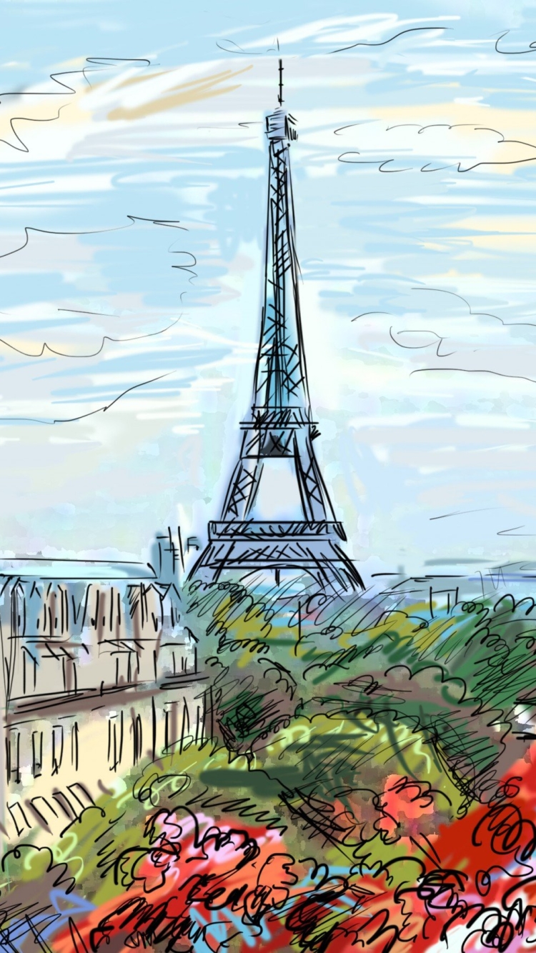 Скачать картинку Города, Париж, Эйфелева Башня, Сделано Человеком в телефон бесплатно.