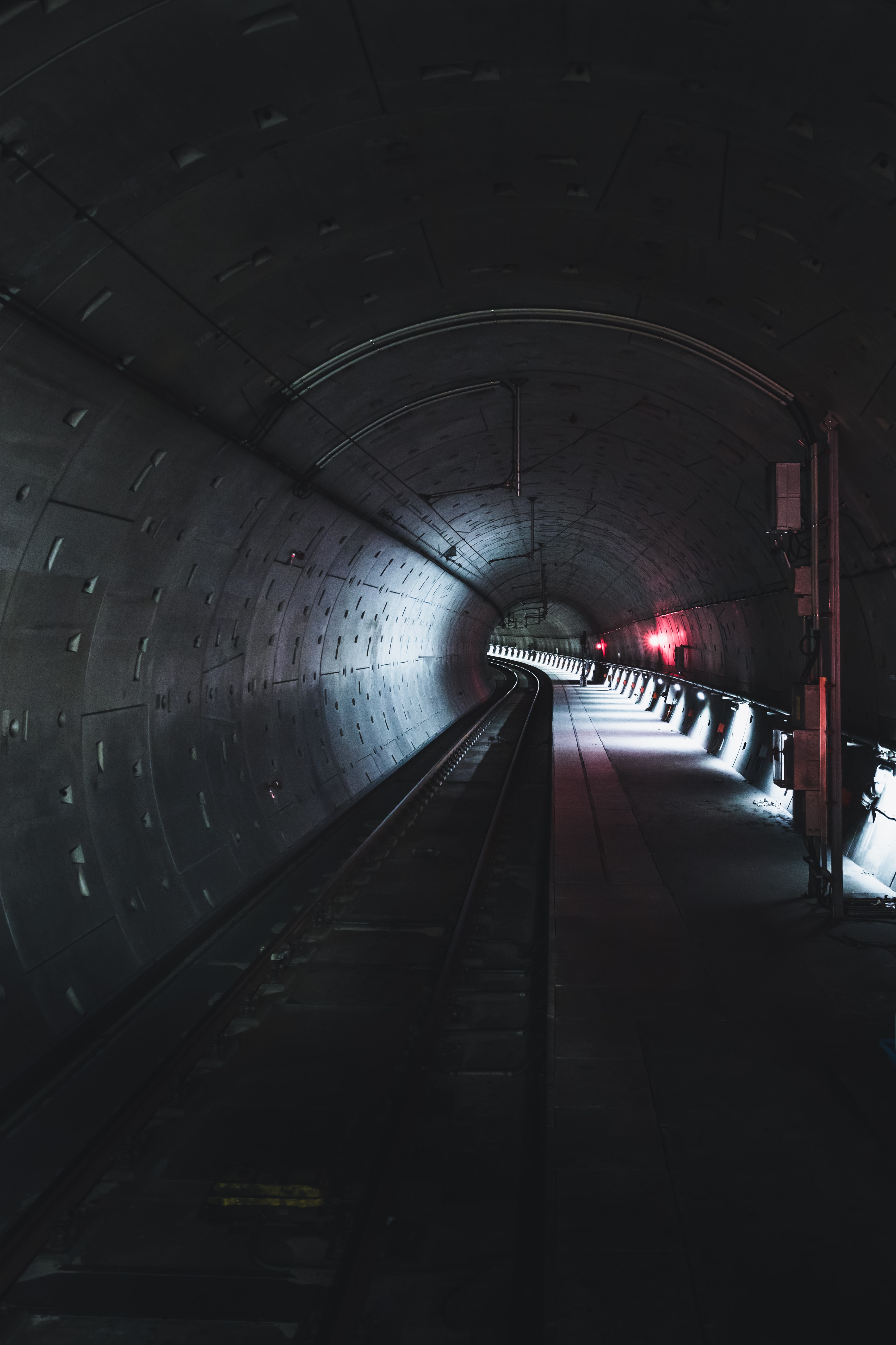 metro, dark, miscellanea, miscellaneous, tunnel, rails, subway HD wallpaper