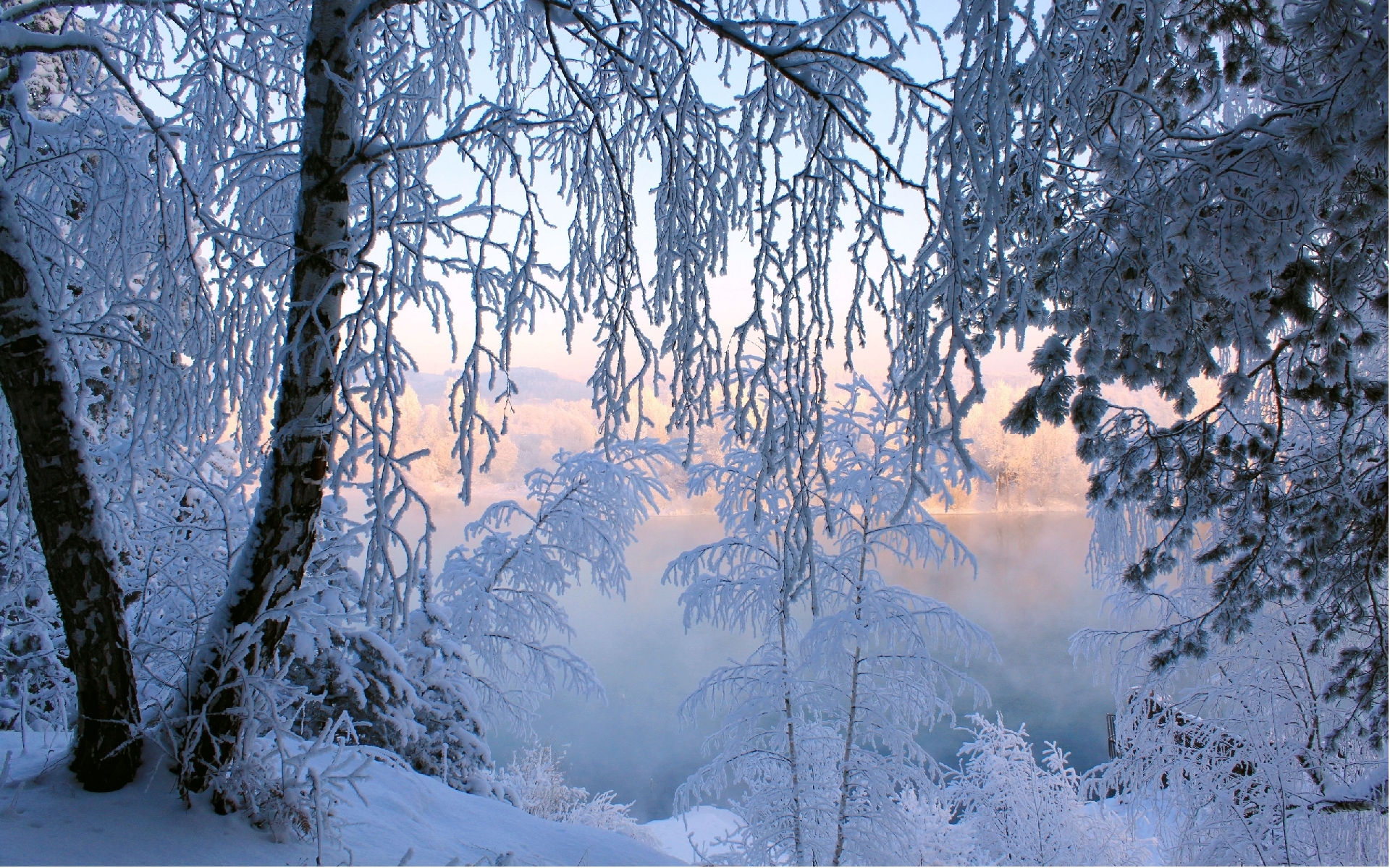 Скачать обои бесплатно Пейзаж, Зима картинка на рабочий стол ПК