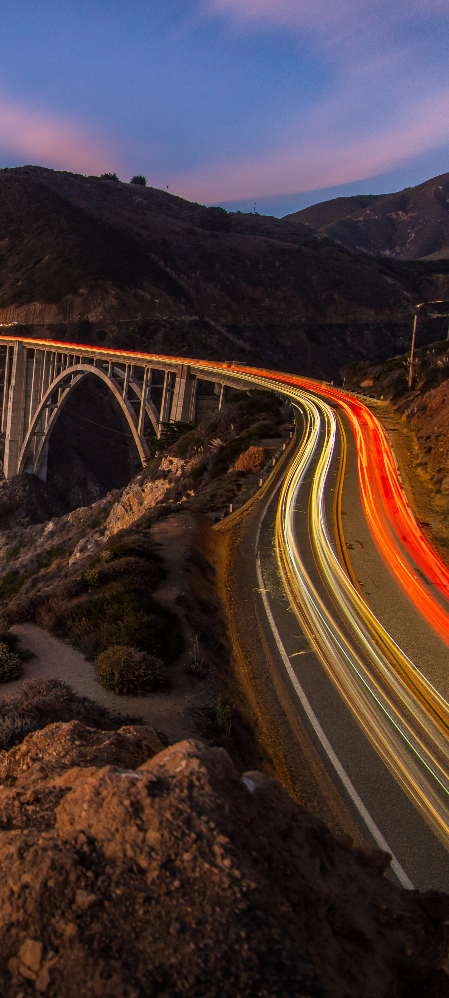 Download mobile wallpaper California, Photography, Highway, Time Lapse, Bixby Creek Bridge for free.