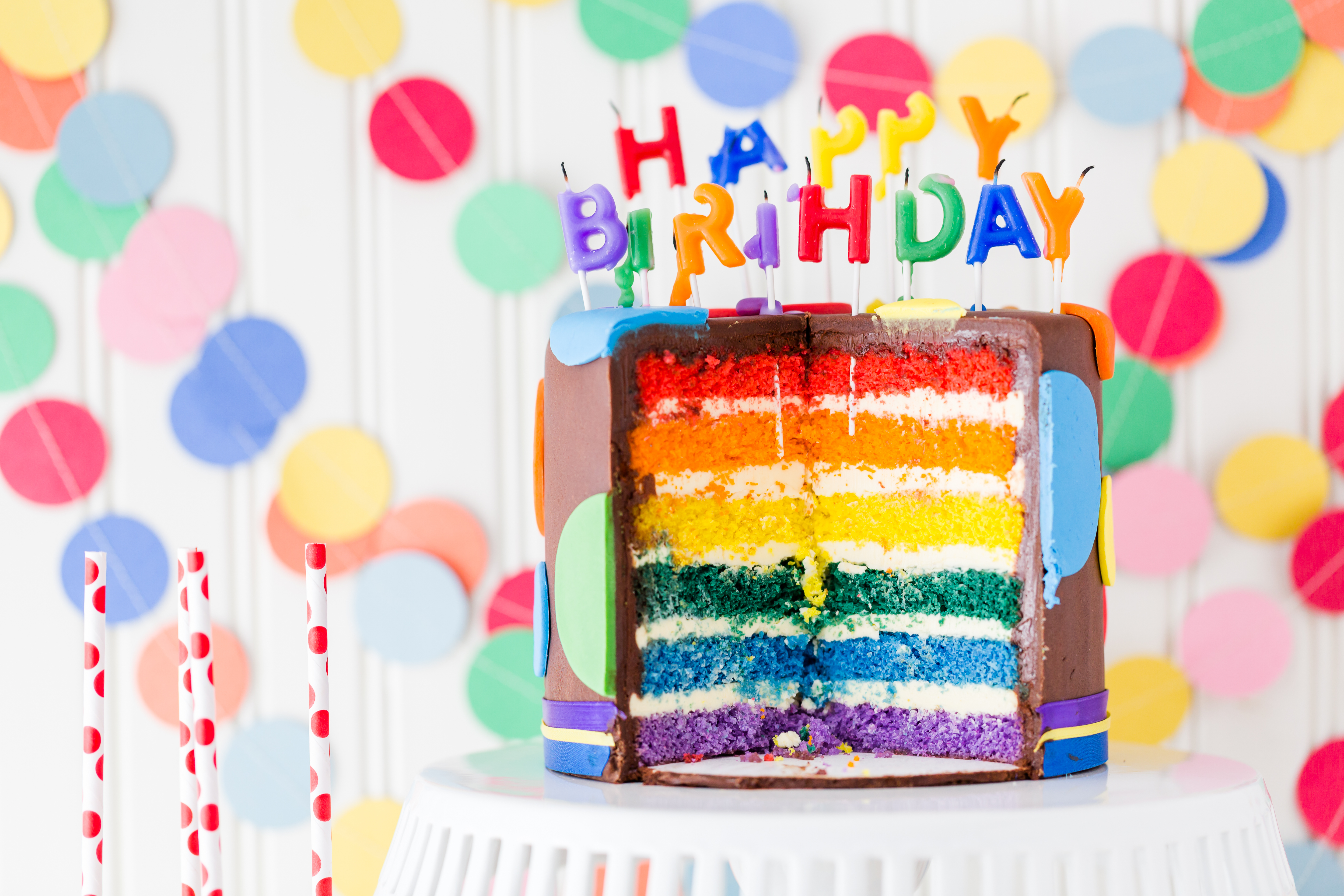 Laden Sie das Feiertage, Kuchen, Bunt, Kerze, Geburtstag-Bild kostenlos auf Ihren PC-Desktop herunter