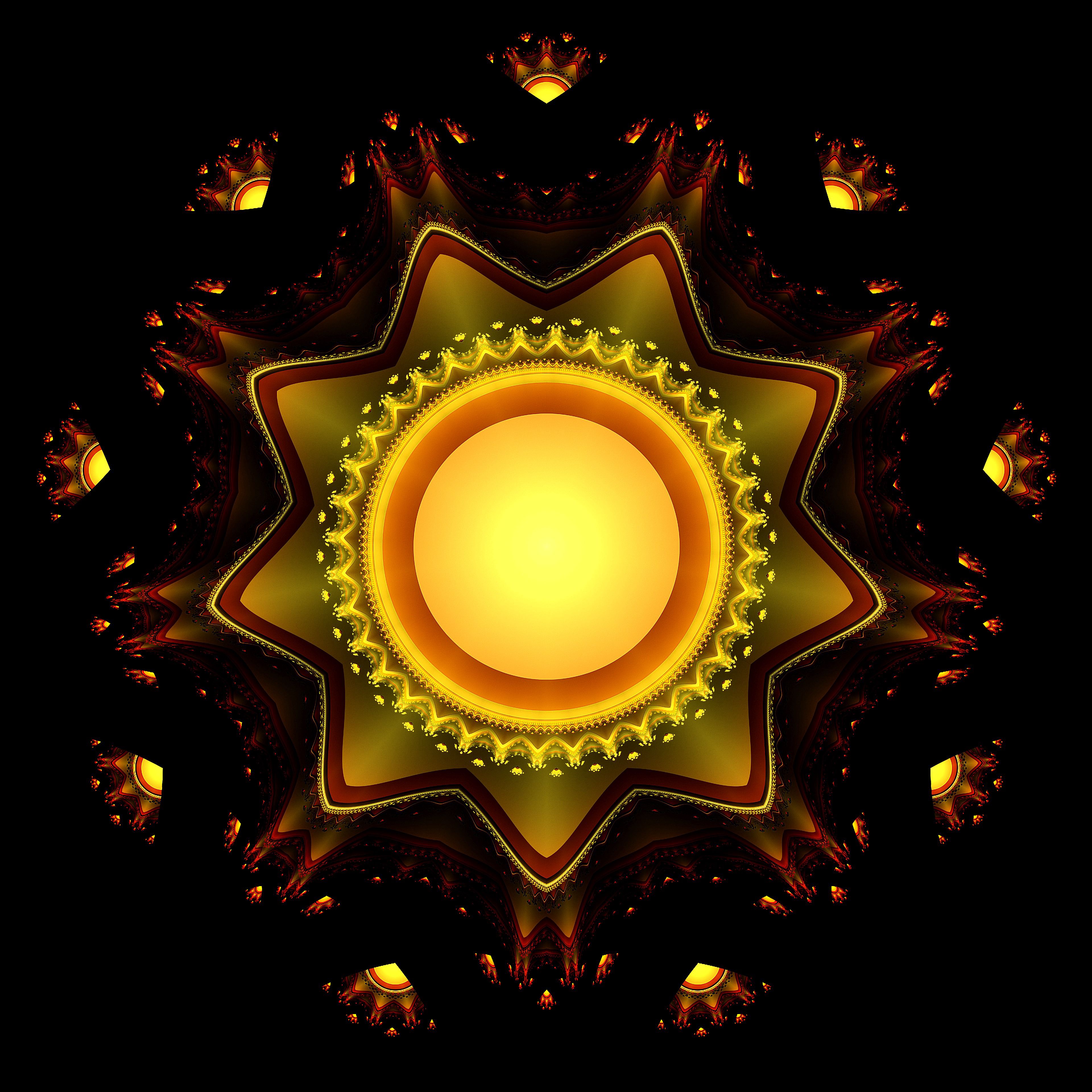 Download mobile wallpaper Star, Glow, Bright, Fractal, Abstract for free.