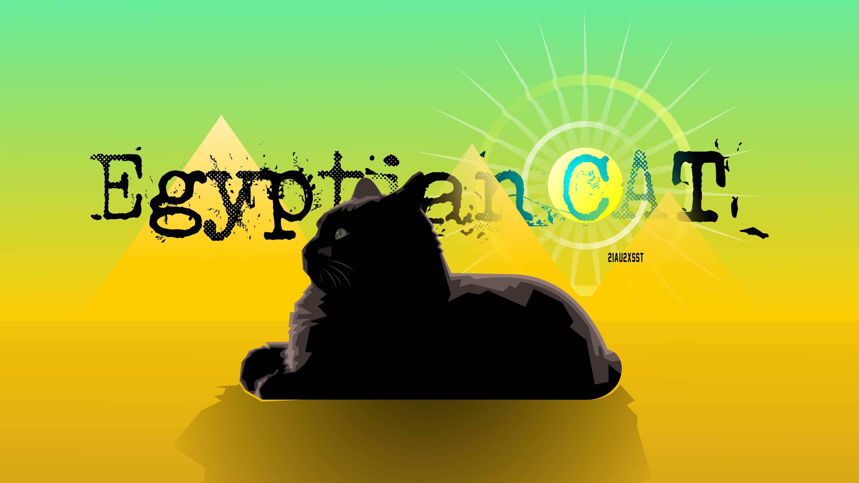 Скачать картинку Животные, Солнце, Египет, Кошка, Пирамида, Кошки в телефон бесплатно.