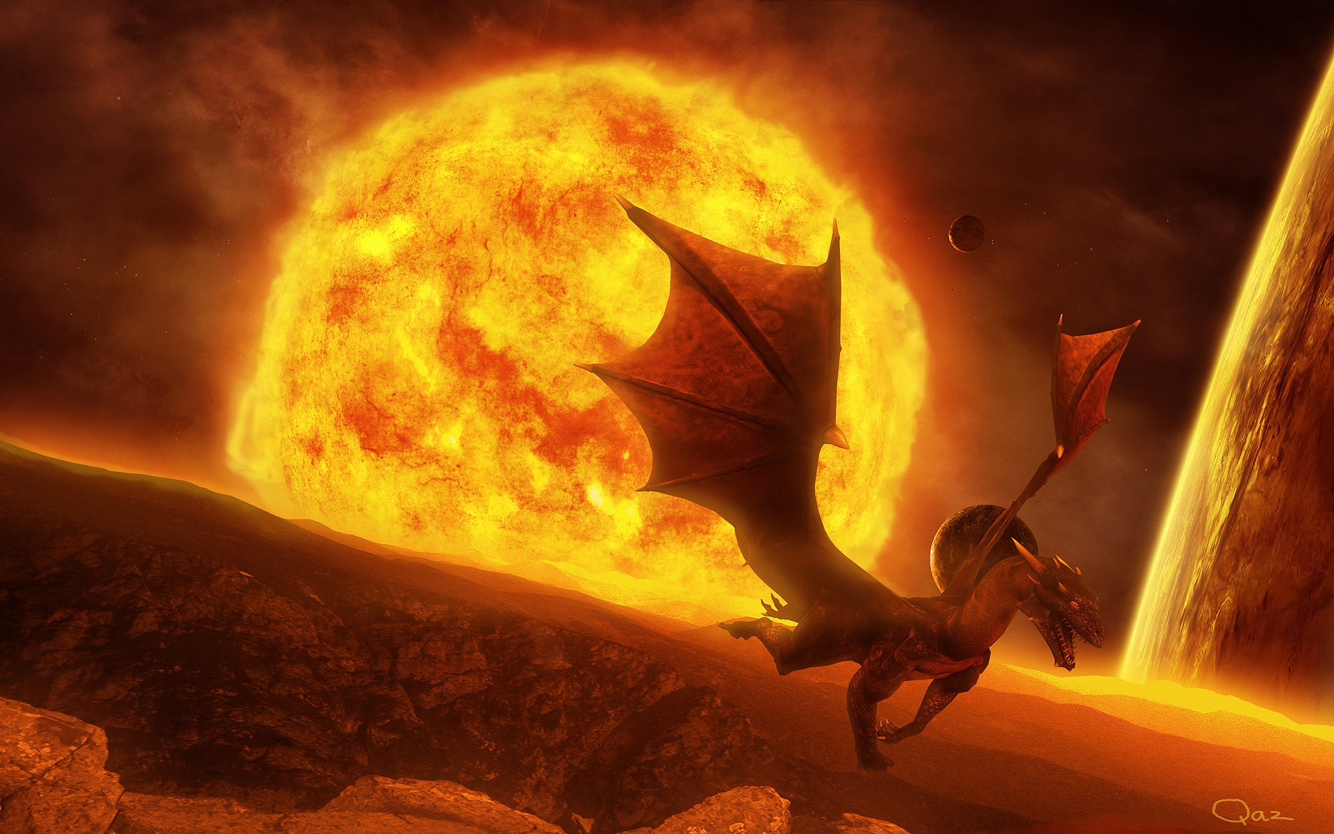 Free download wallpaper Fantasy, Dragon on your PC desktop