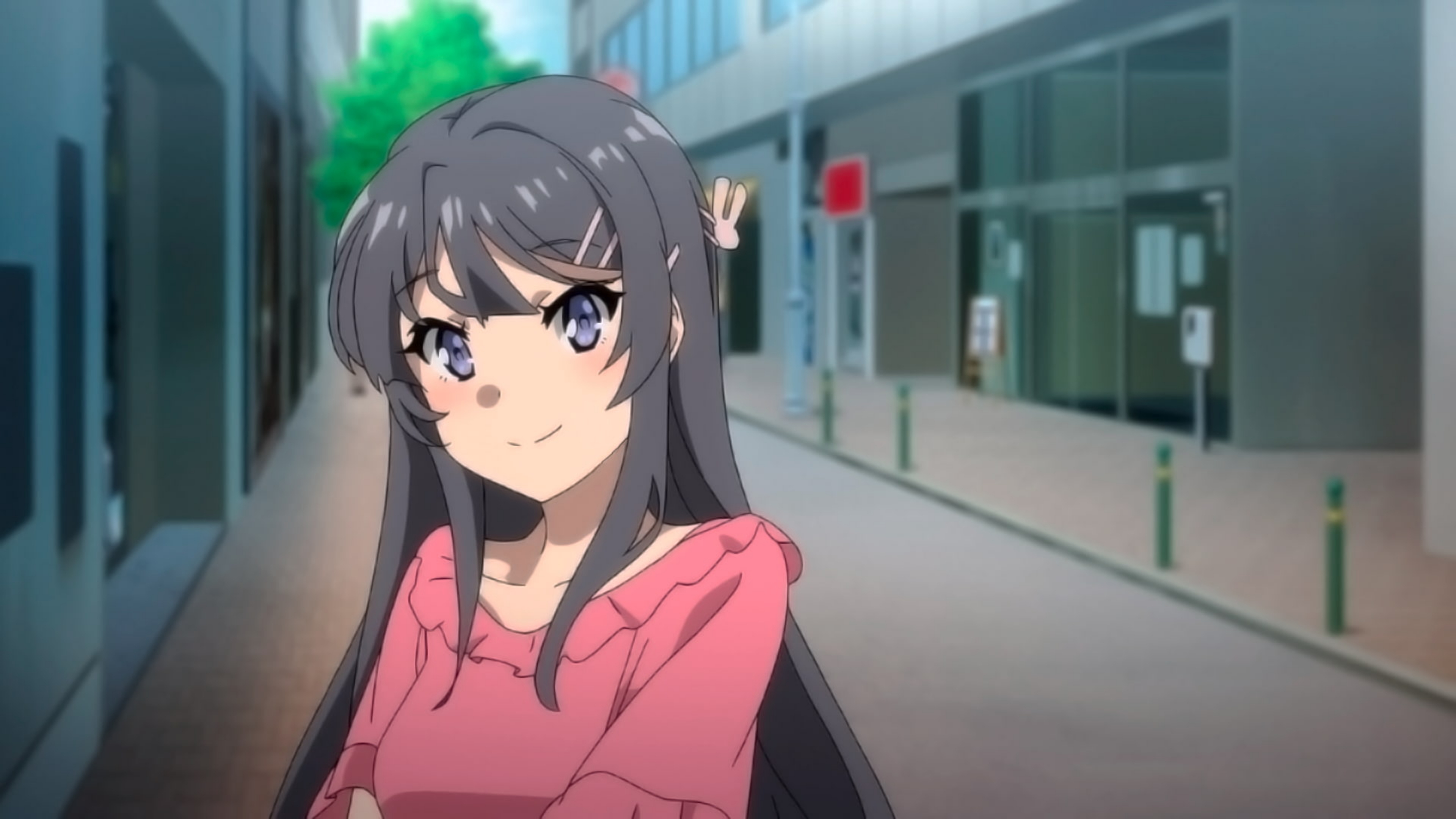 Laden Sie das Graue Haare, Blaue Augen, Animes, Mai Sakurajima, Rascal Does Not Dream Of Bunny Girl Senpai-Bild kostenlos auf Ihren PC-Desktop herunter
