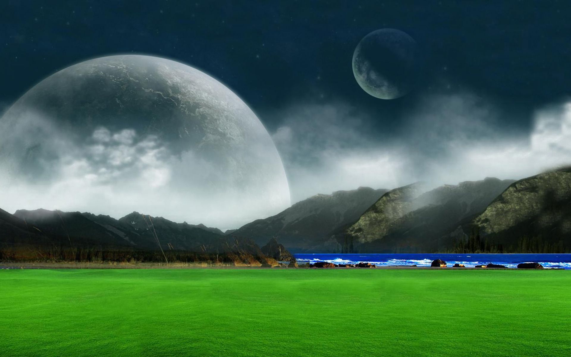Download mobile wallpaper Fantasy, Sci Fi, Planet Rise for free.