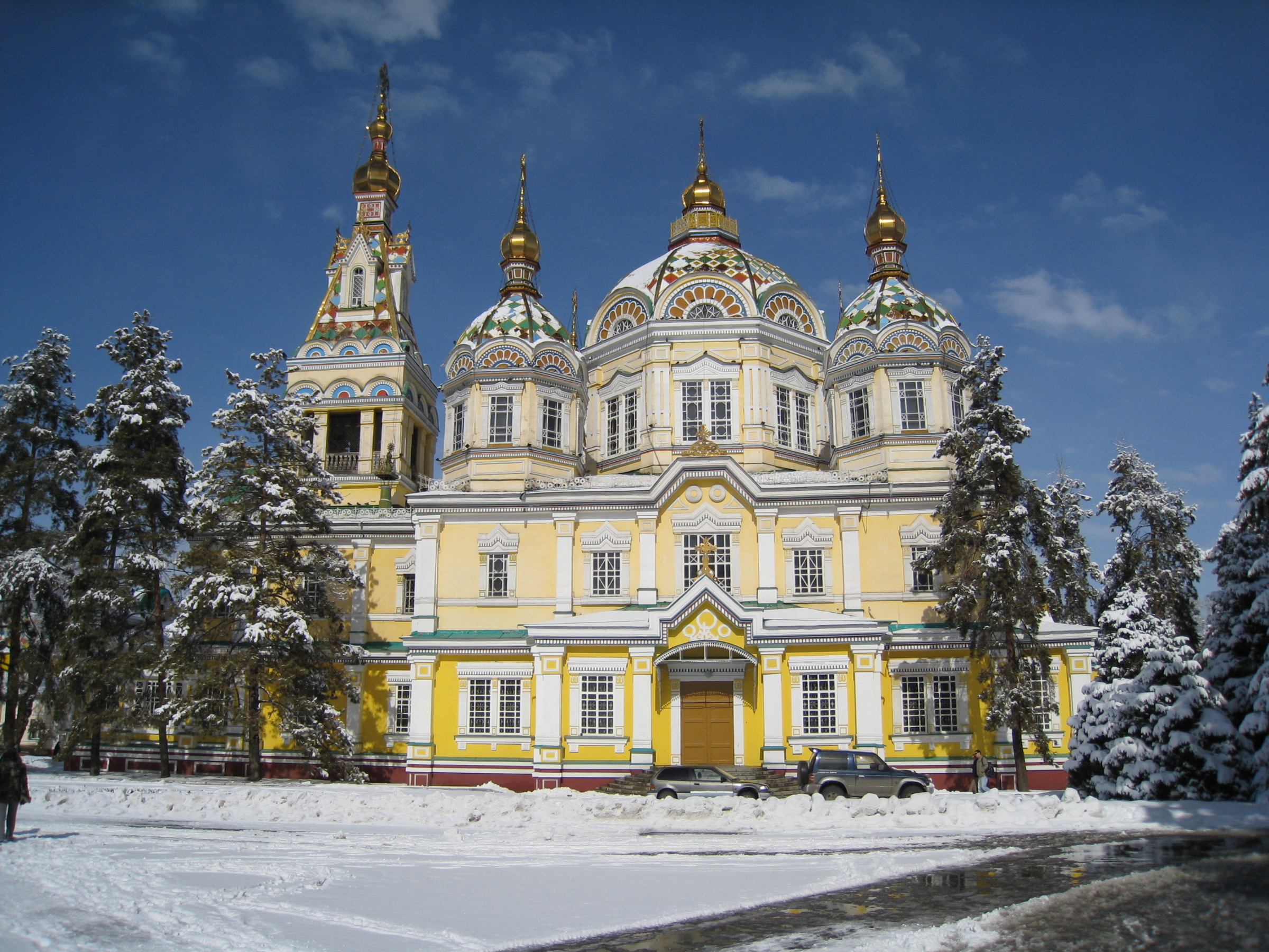 無料モバイル壁紙冬, 雪, ロシア, 大聖堂, 建築, 宗教的, 昇天大聖堂, ゼノフ大聖堂をダウンロードします。