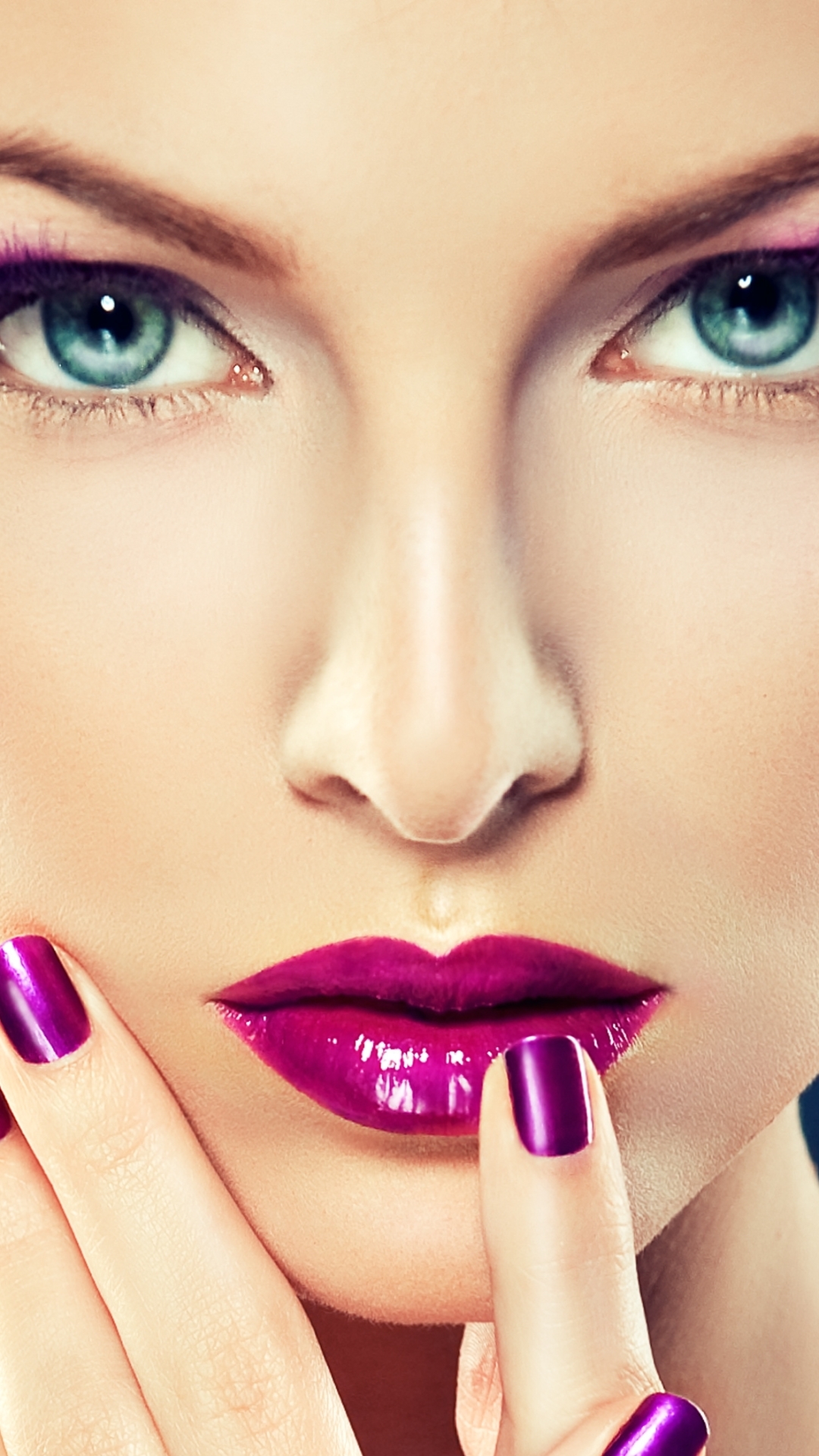 Download mobile wallpaper Jewelry, Close Up, Face, Women, Earrings, Makeup, Lipstick for free.
