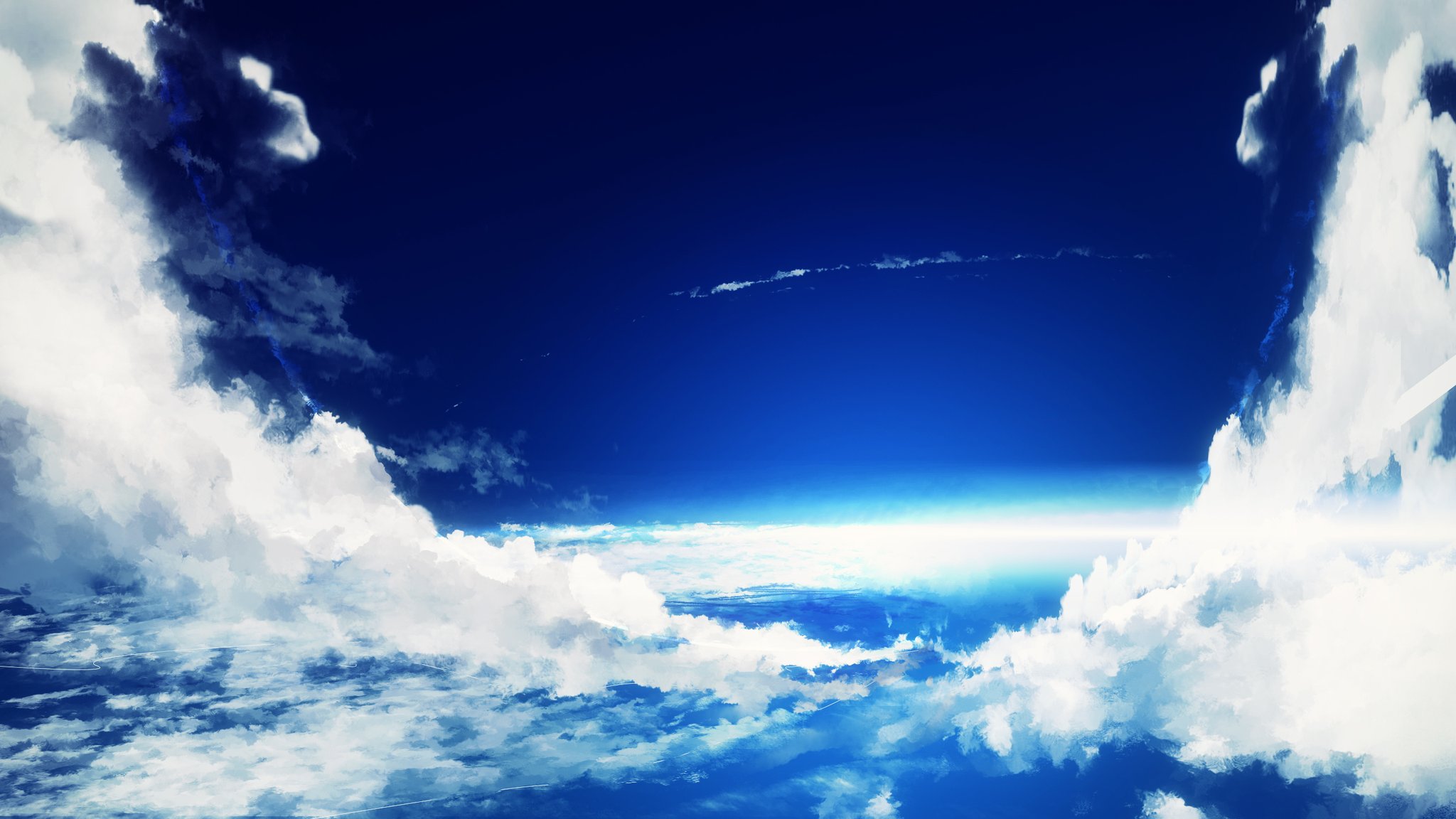 Download mobile wallpaper Anime, Sky, Cloud, Original for free.