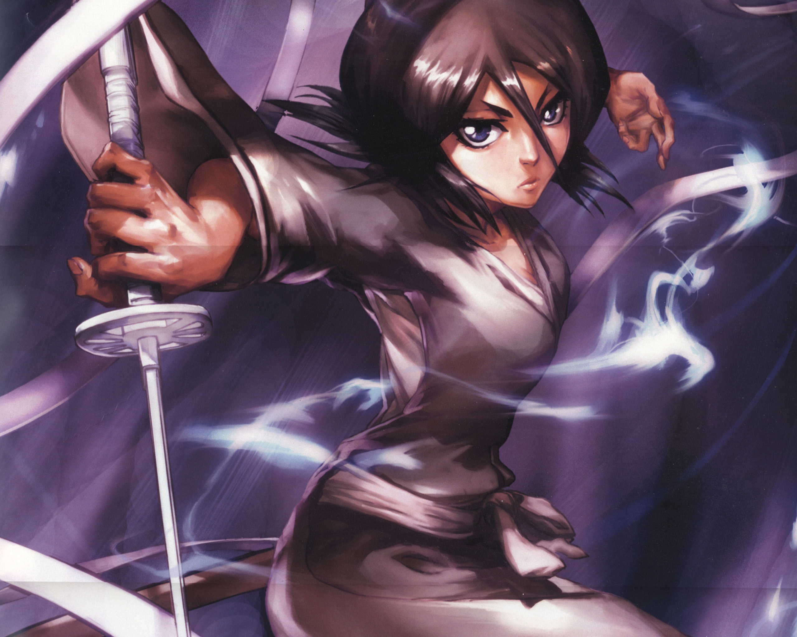 Handy-Wallpaper Bleach, Rukia Kuchiki, Animes kostenlos herunterladen.