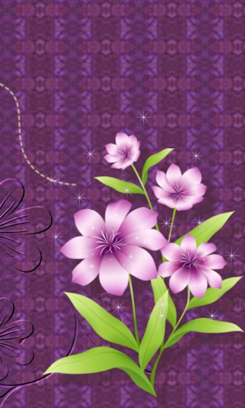 Download mobile wallpaper Flowers, Flower, Butterfly, Purple, Artistic for free.