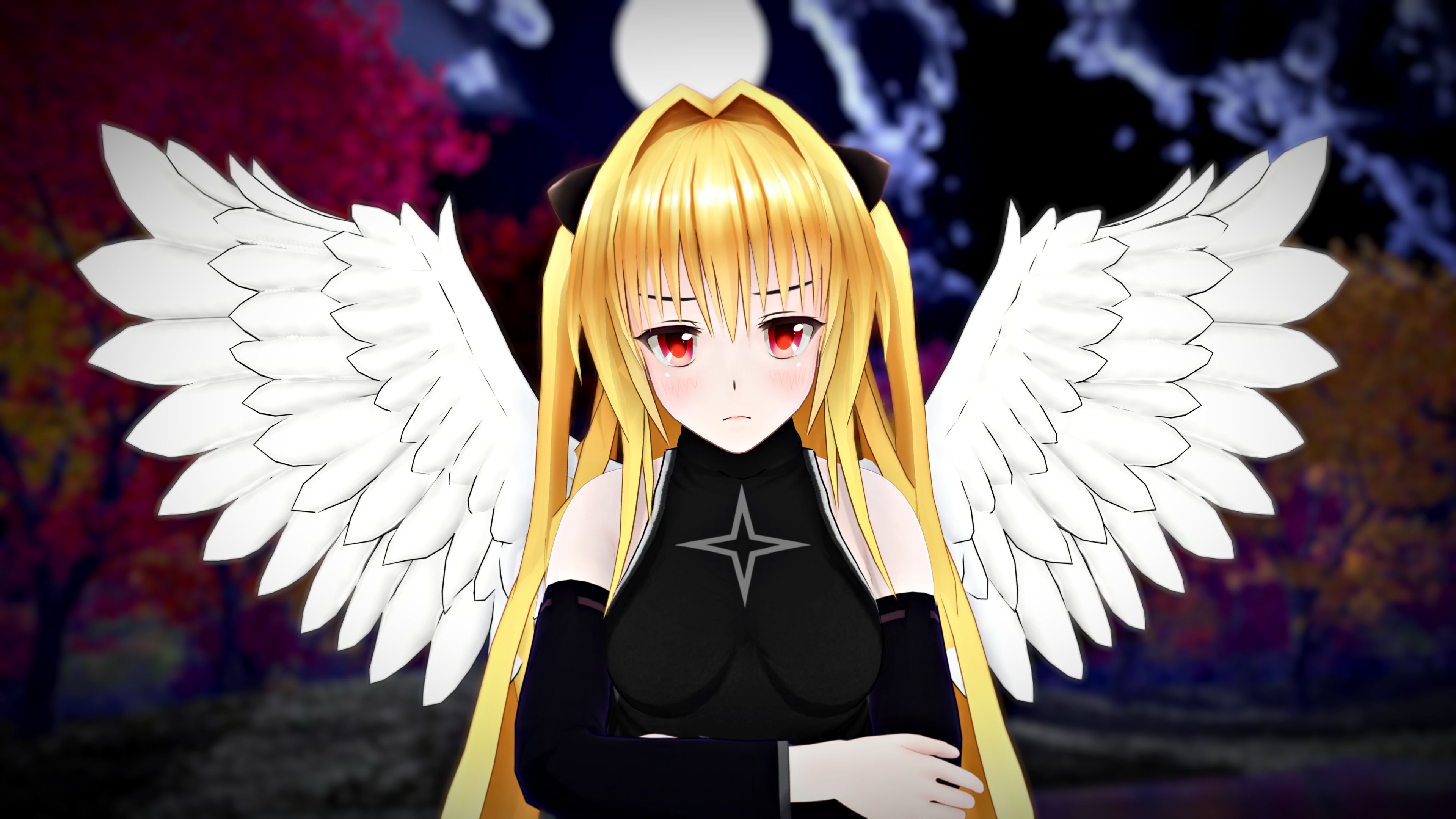 Laden Sie das Flügel, Animes, Goldene Dunkelheit, To Love Ru: Darkness-Bild kostenlos auf Ihren PC-Desktop herunter