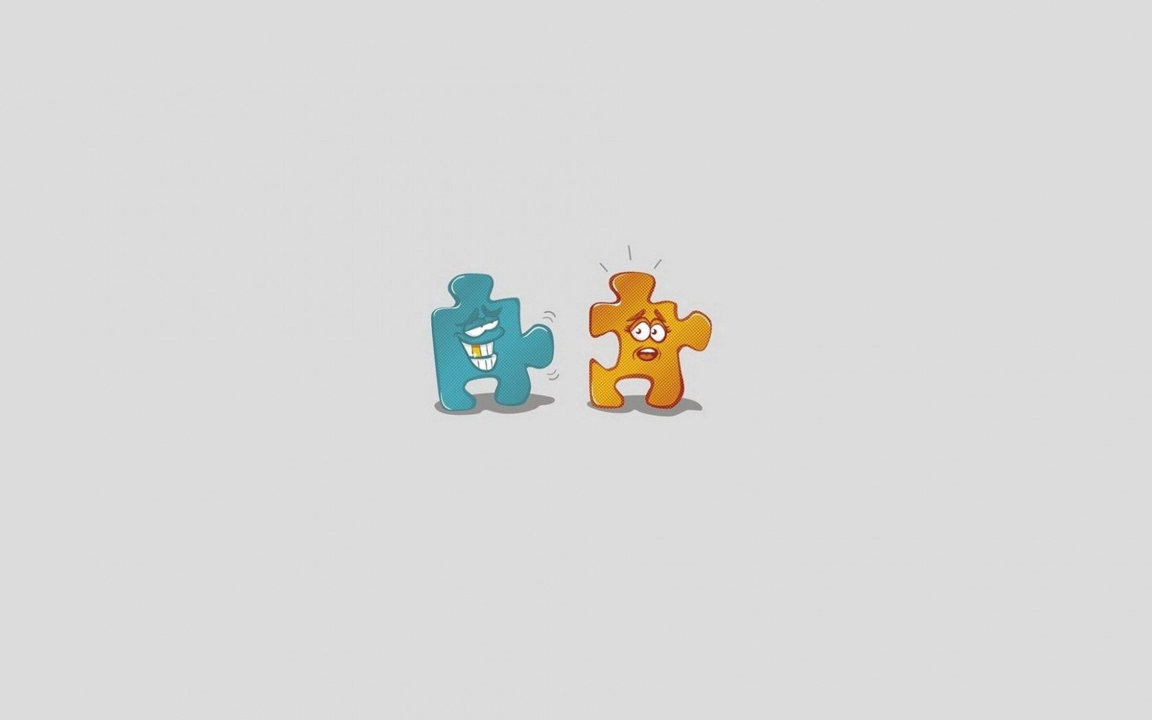 funny, vector, couple, pair, minimalism, puzzle, jigsaw