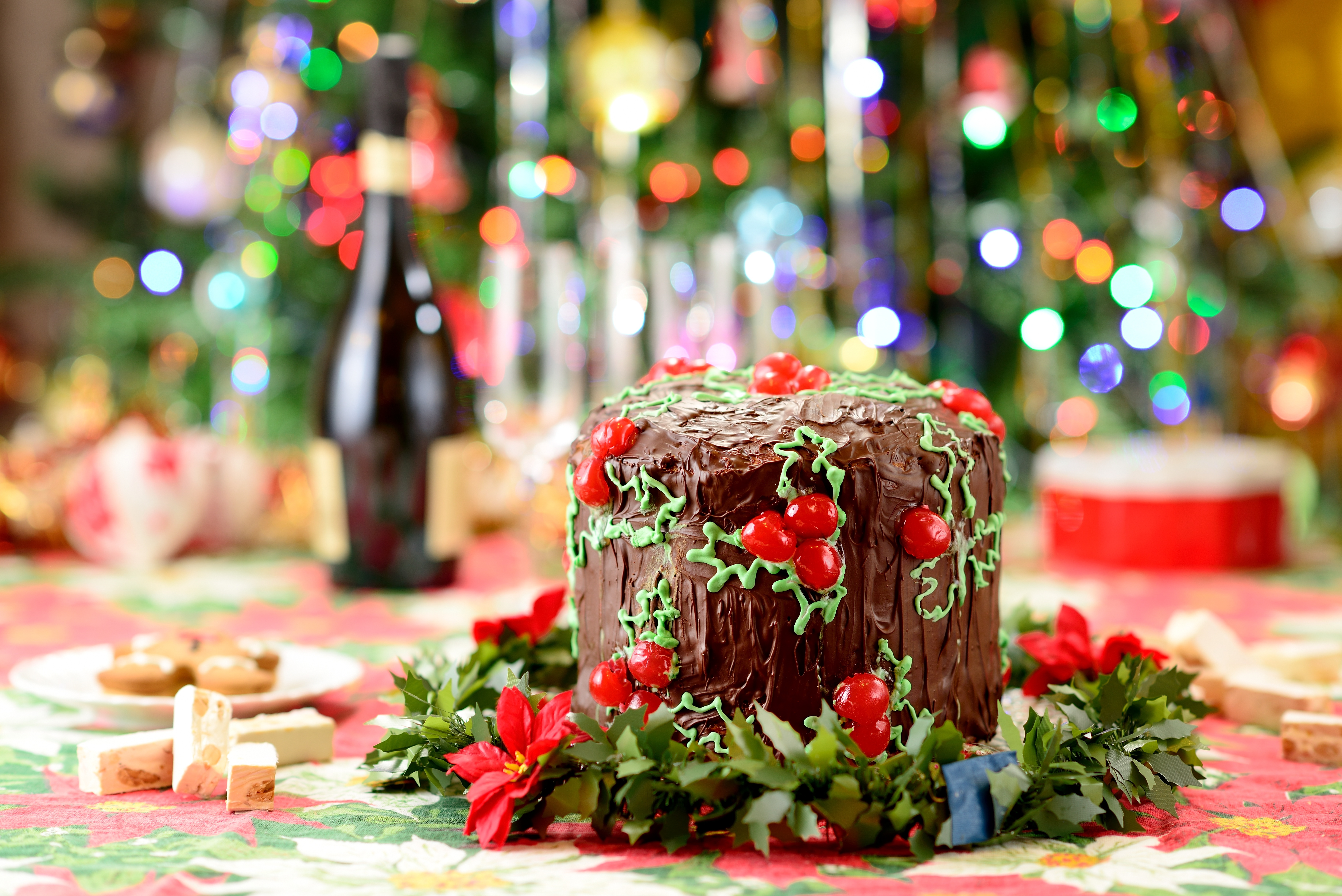 Скачать обои бесплатно Рождество, Торт, Сладости, Праздничные картинка на рабочий стол ПК