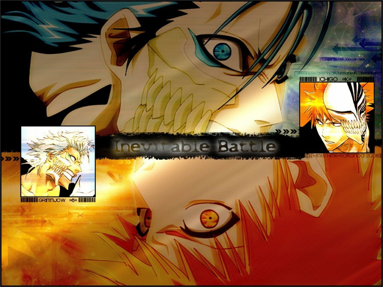 Laden Sie das Bleach, Animes, Ichigo Kurosaki, Grimmjow Jaegerjaquez-Bild kostenlos auf Ihren PC-Desktop herunter