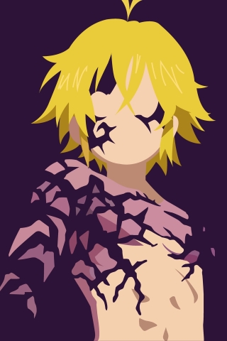 Download mobile wallpaper Anime, Tattoo, Blonde, Minimalist, The Seven Deadly Sins, Meliodas (The Seven Deadly Sins) for free.