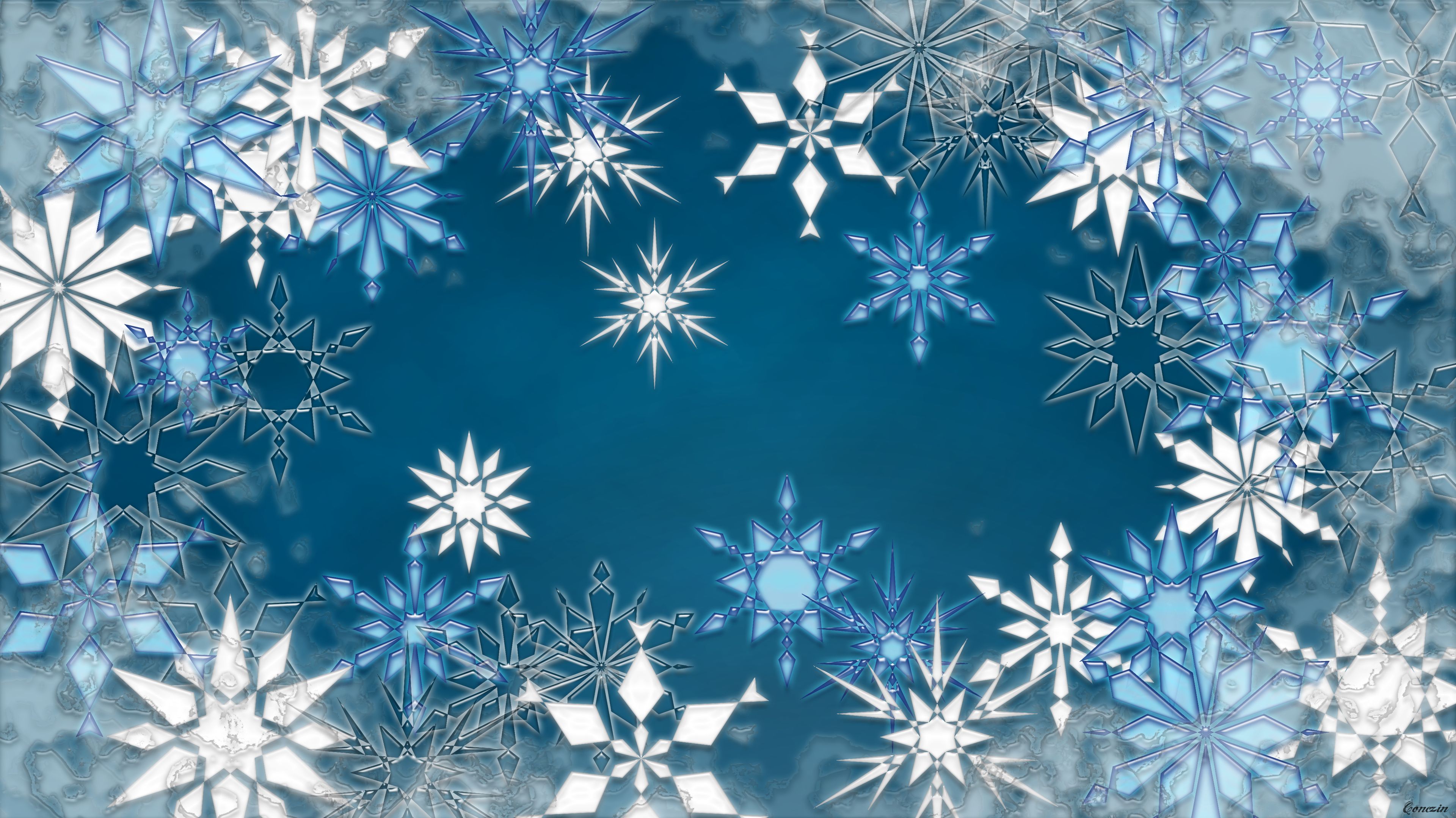 Download mobile wallpaper Winter, Snow, Artistic, Snowflake for free.