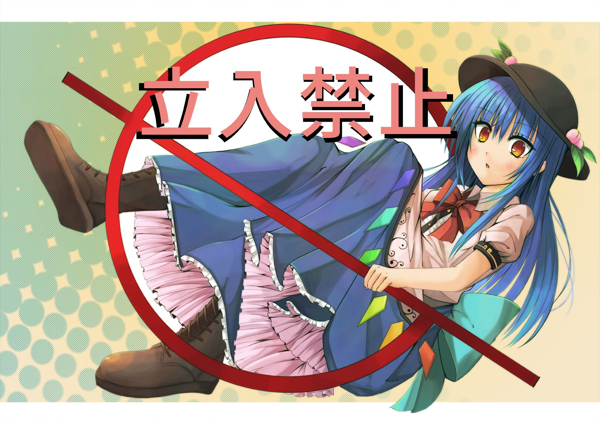 Free download wallpaper Anime, Touhou, Tenshi Hinanawi on your PC desktop
